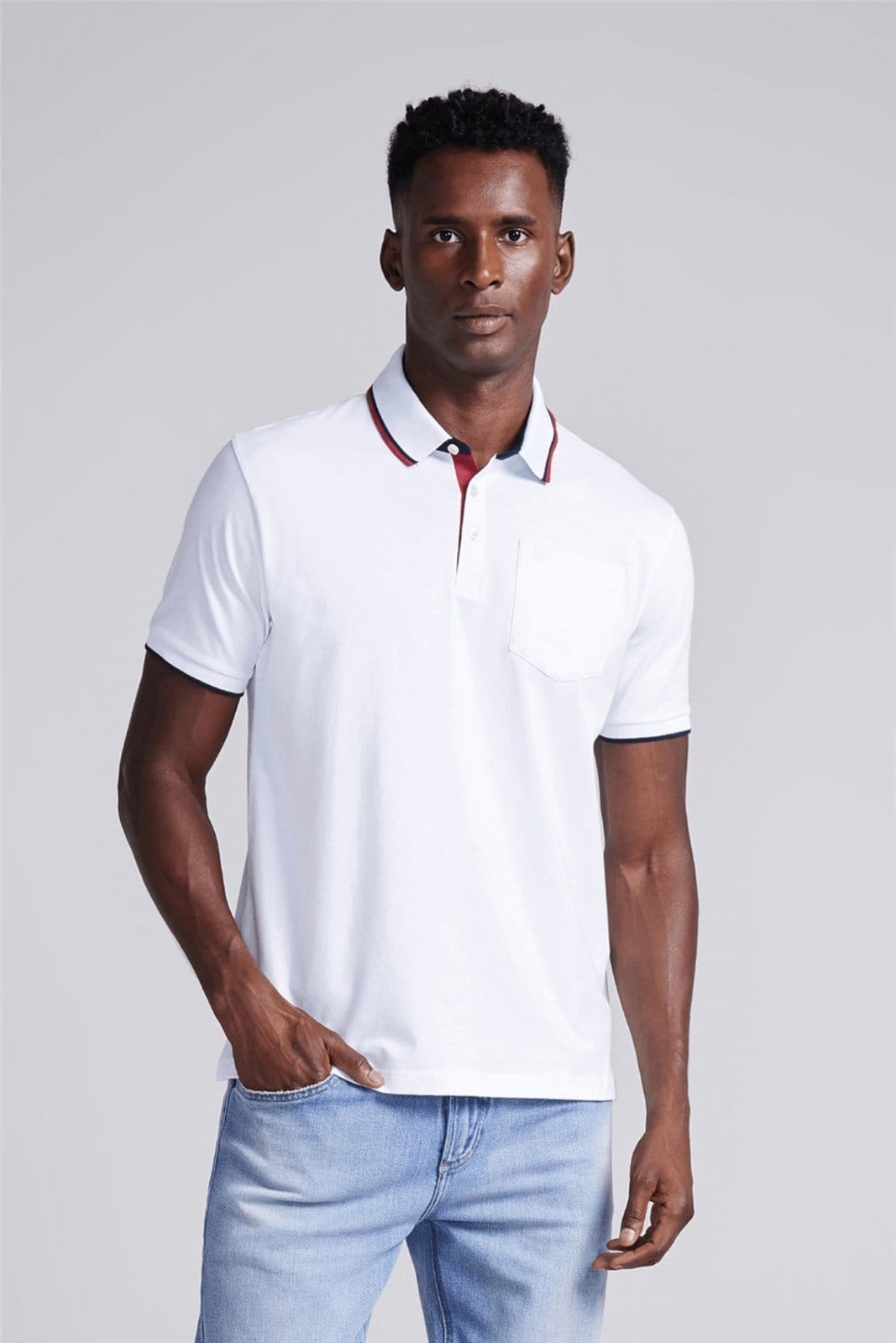 HIGHSTIL Camisa Polo com Bolso Malha Comfort