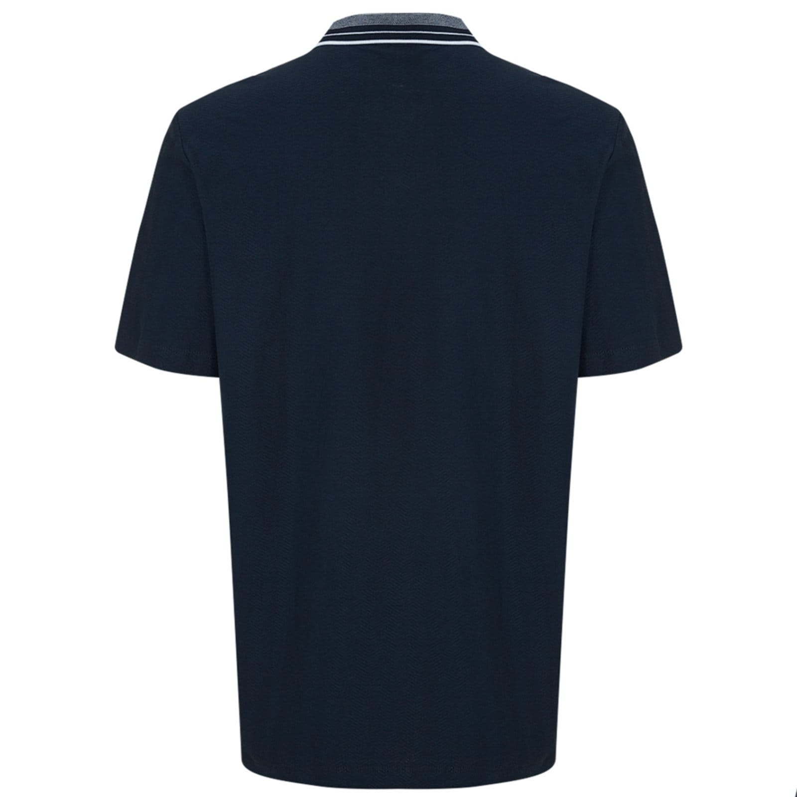 Vista 2 Camisa Polo Individual Maquinetada Ou25 Marinho Masculino Individual azul marinho