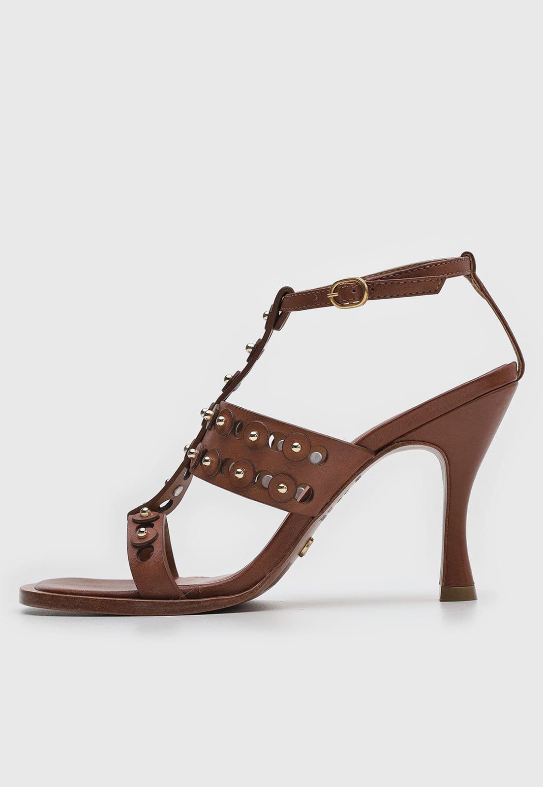 Sandália Feminina Vicenza Salto Médio Tachas