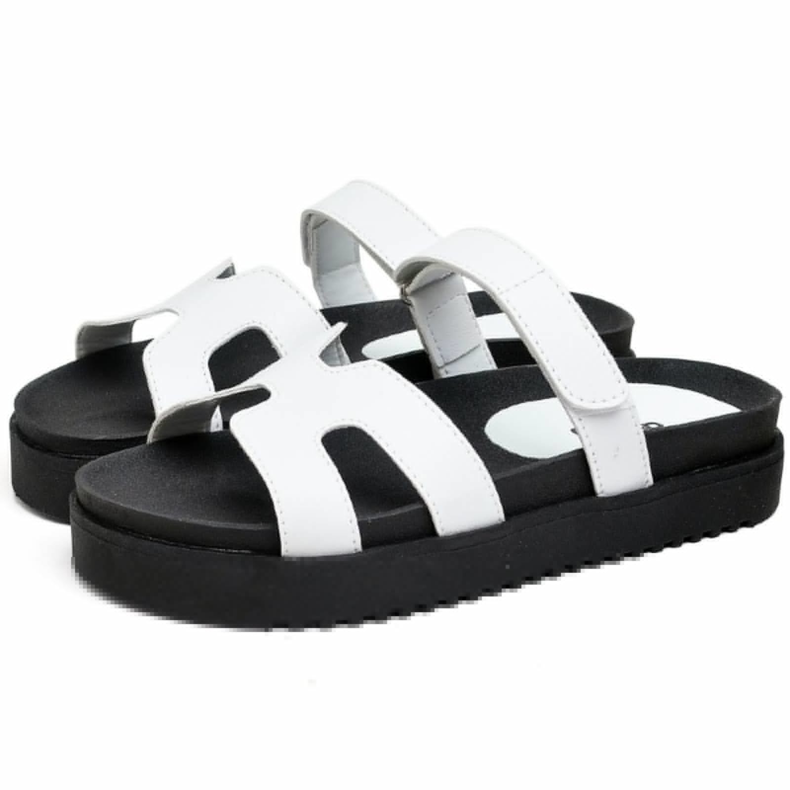 Sandália Papete Feminina DUBUY 2054FG Bicolor