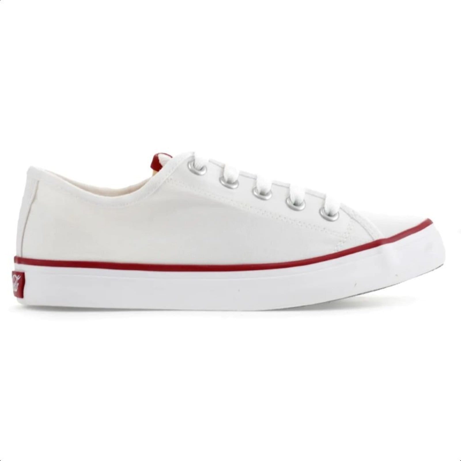 Vista principal Tênis Coca Cola Stream Canvas Feminino Coca-Cola branco