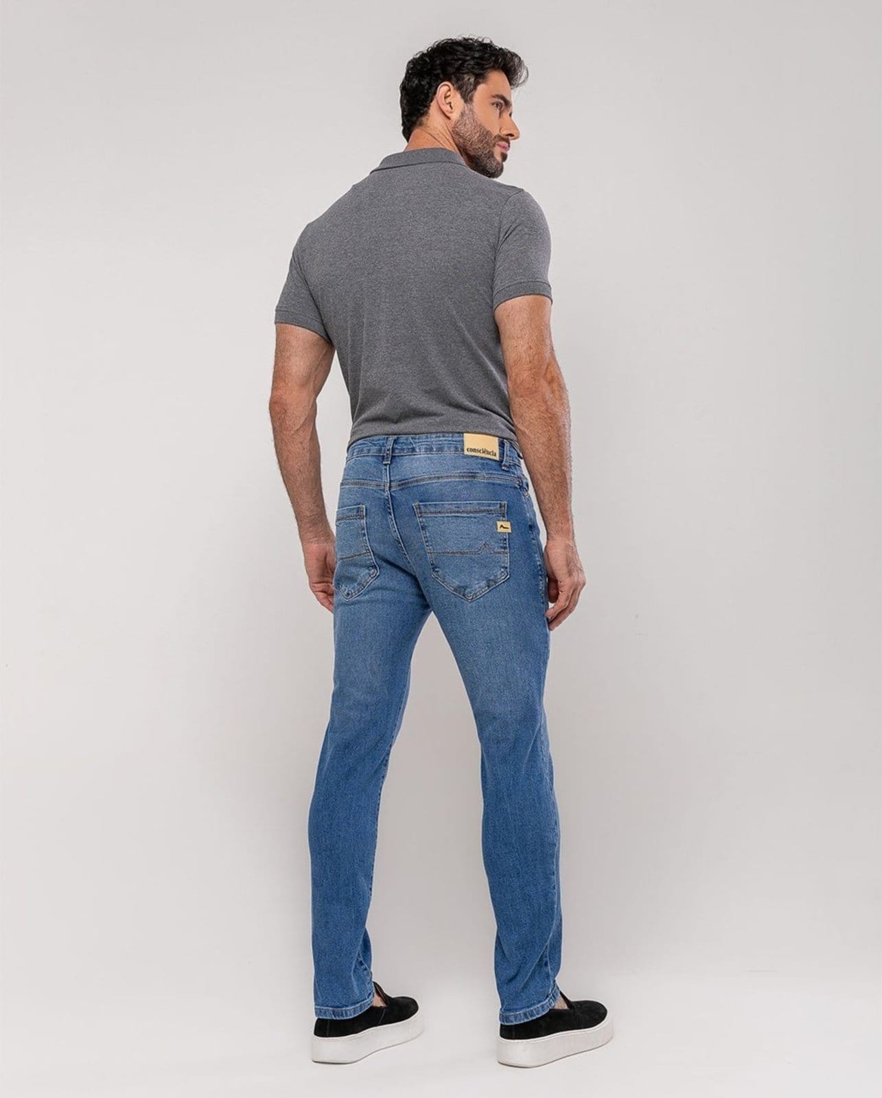 Vista 2 Calça Slim Fit Masculina 25138 Média Consciência jeans