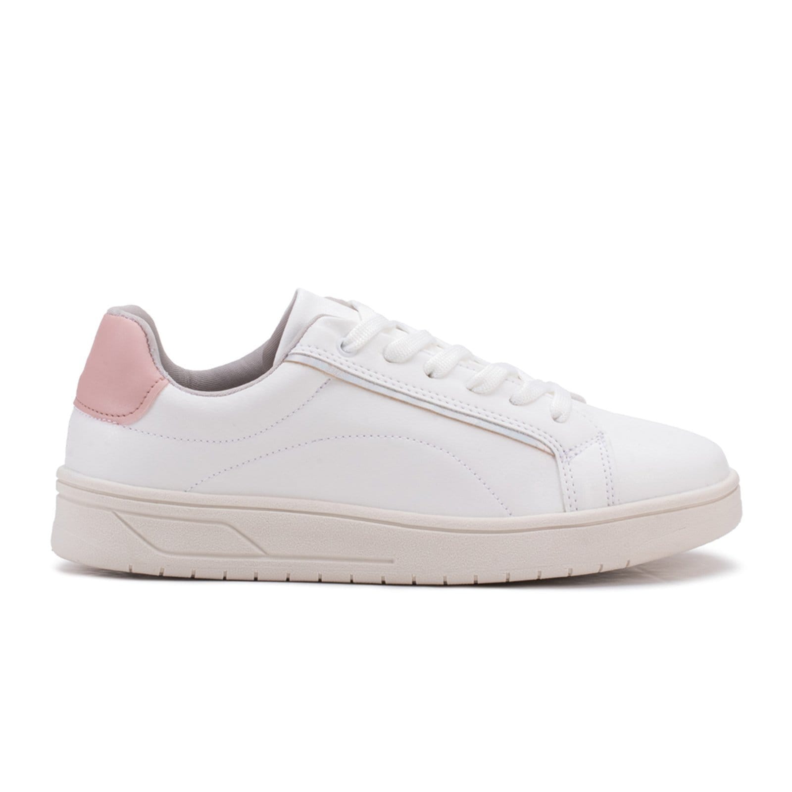 Vista 2 Tenis Rosa Feminino Sapatenis Sneakers Confortavel Estilo Shoes branco/rosa rosa