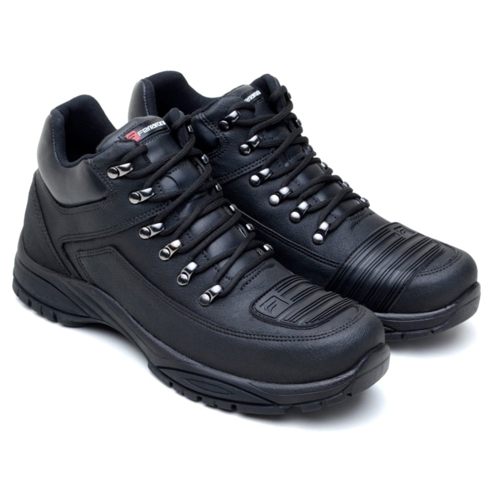 Vista principal Bota Motoqueiro Masculino Ultra Resistente ZAFREM preto