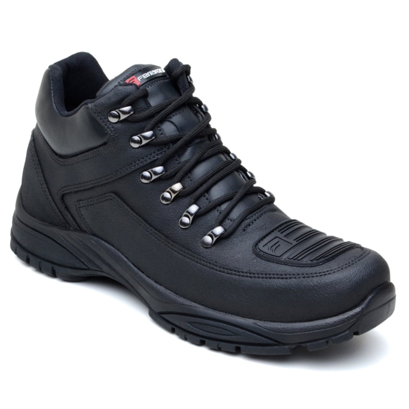 Vista 2 Bota Motoqueiro Masculino Ultra Resistente ZAFREM preto
