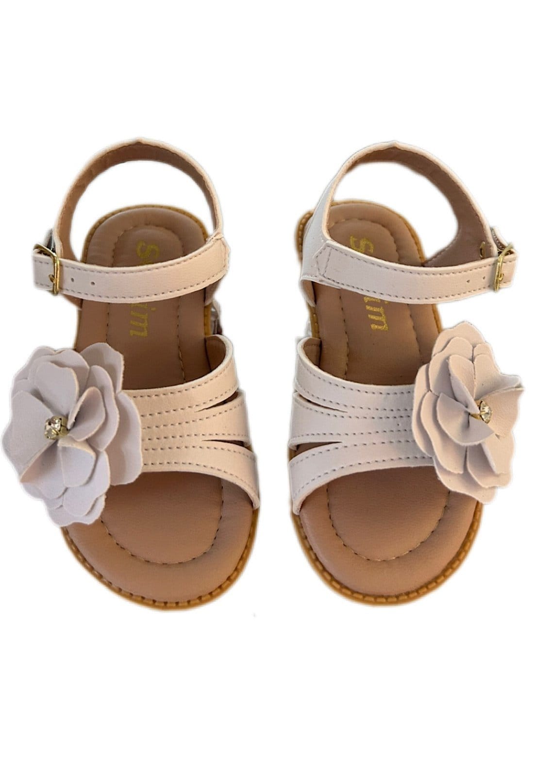 Vista 2 Infantil - Sandália menina infanil Solzim aranha flor branca SOLZIM CALÇADOS branco