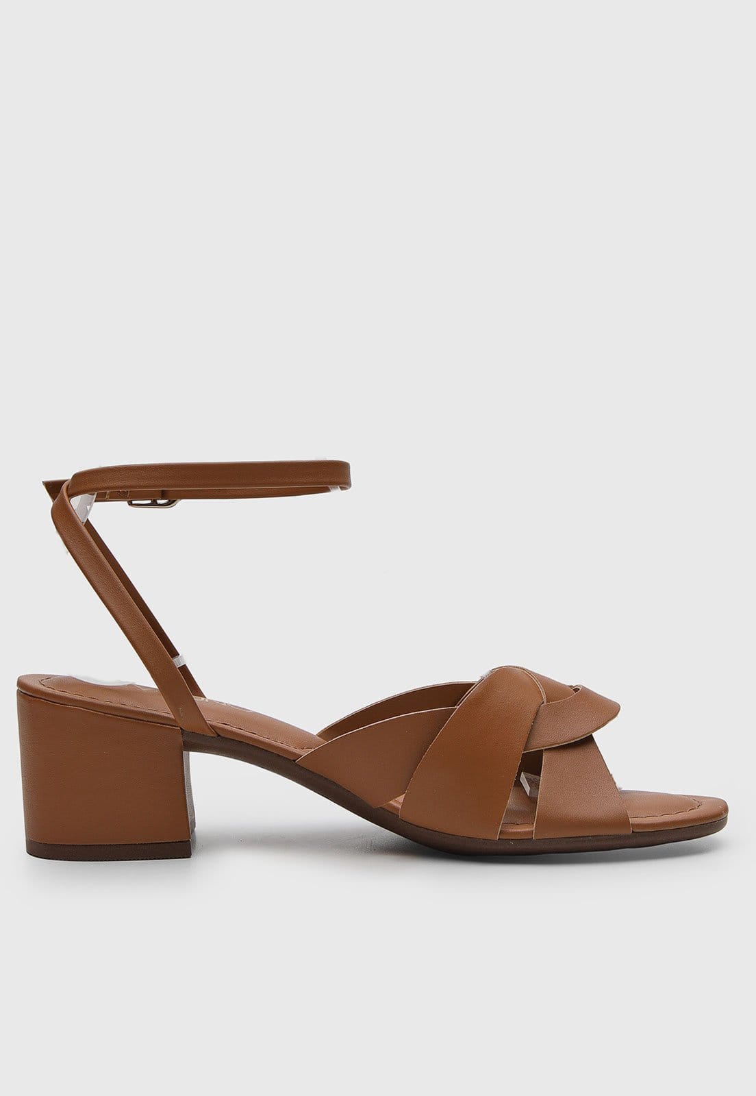 Vista 2 Sandália Feminina Via Uno Salto Quadrado VIA UNO marrom