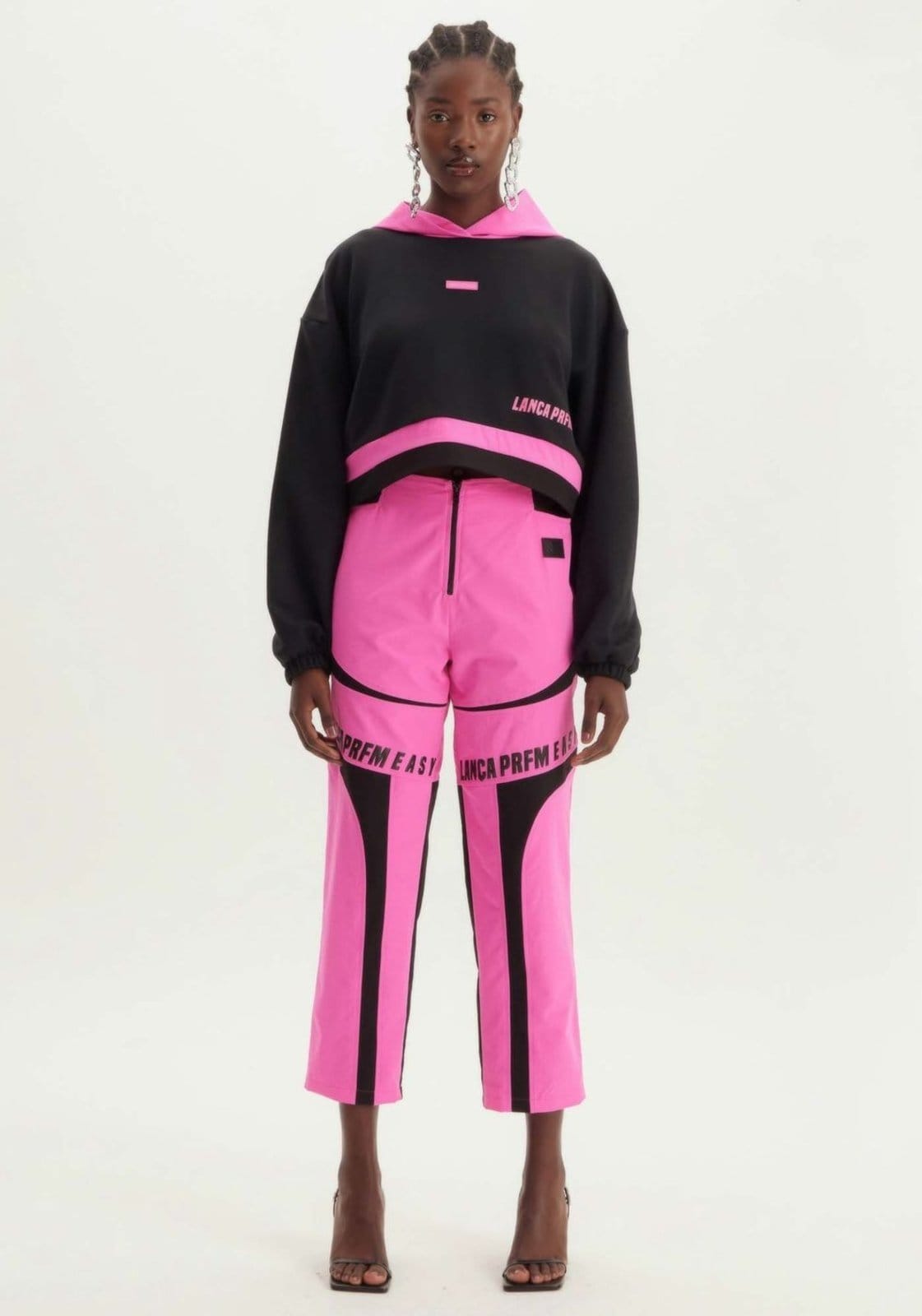 Vista principal Calça Sport Jogging Cintura Baixa Sport Easy rosa