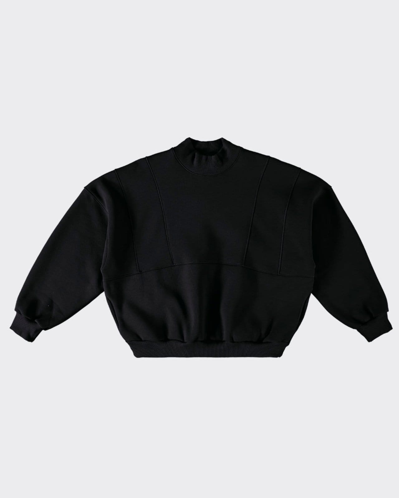 Vista principal Blusão Amplo Feminino Com Recortes Em Moletom Premium Enfim preto