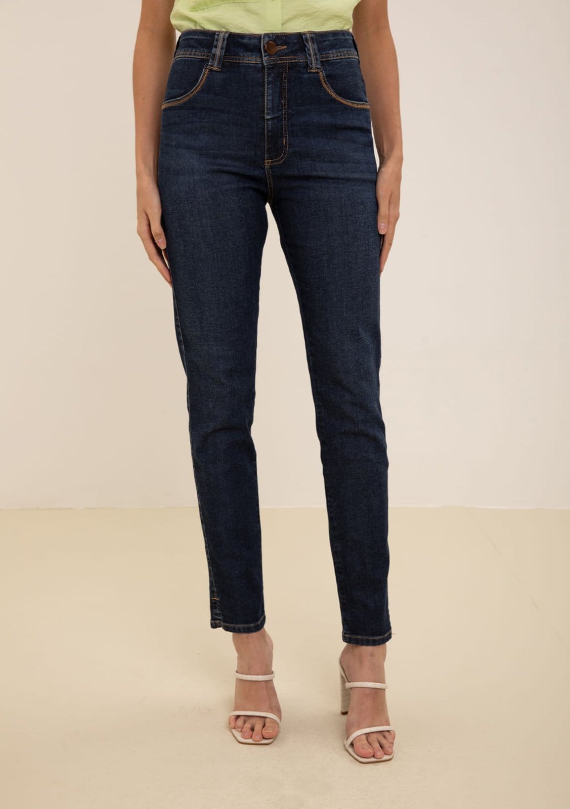 Vista 2 Calça Maria Valentina Skinny Média Maria Valentina azul