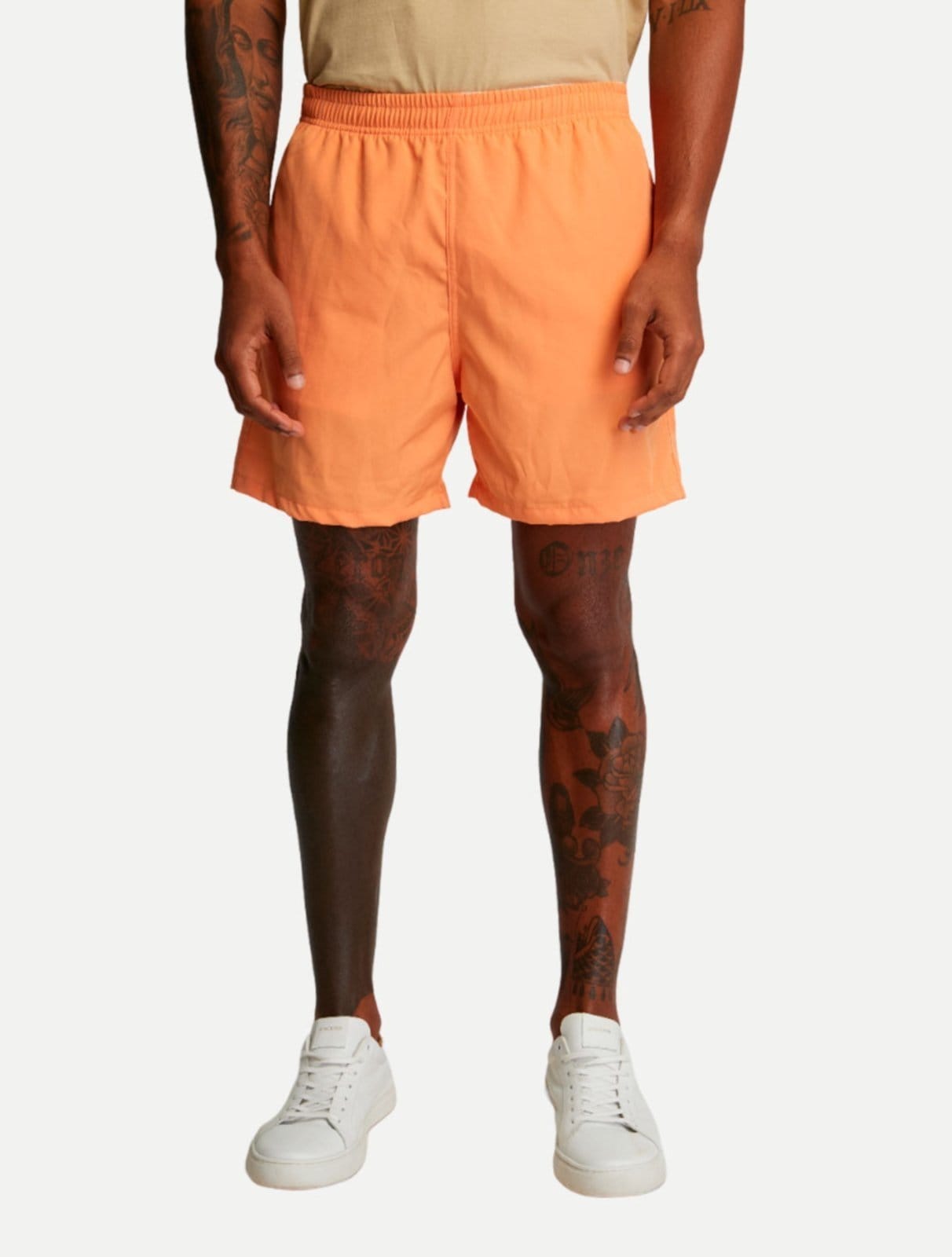 Vista principal Short King & Joe Nylon Flex Colors SH00301 Claro King E Joe laranja