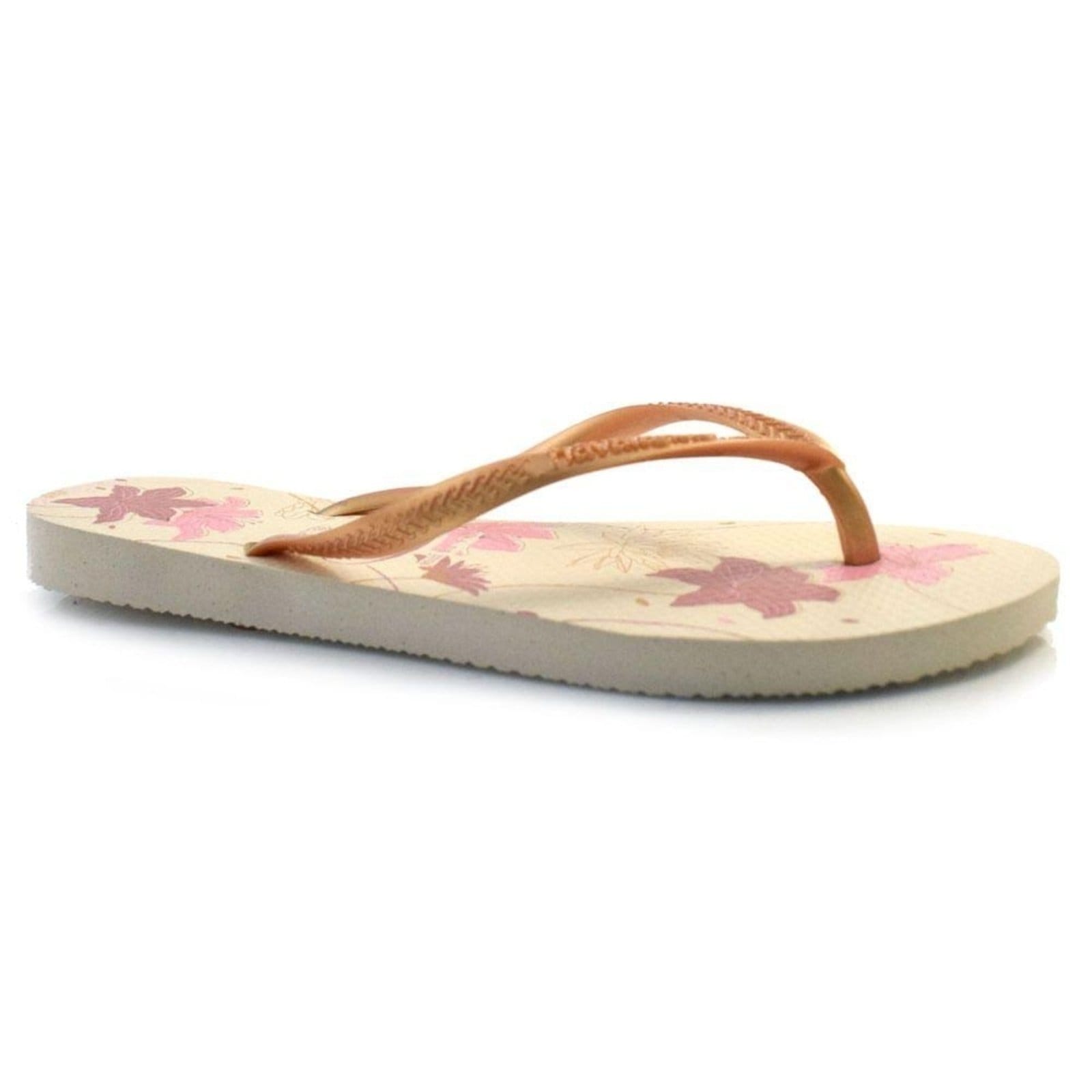 Vista 2 Chinelo Feminino Havaianas Slim Organic Havaianas bege