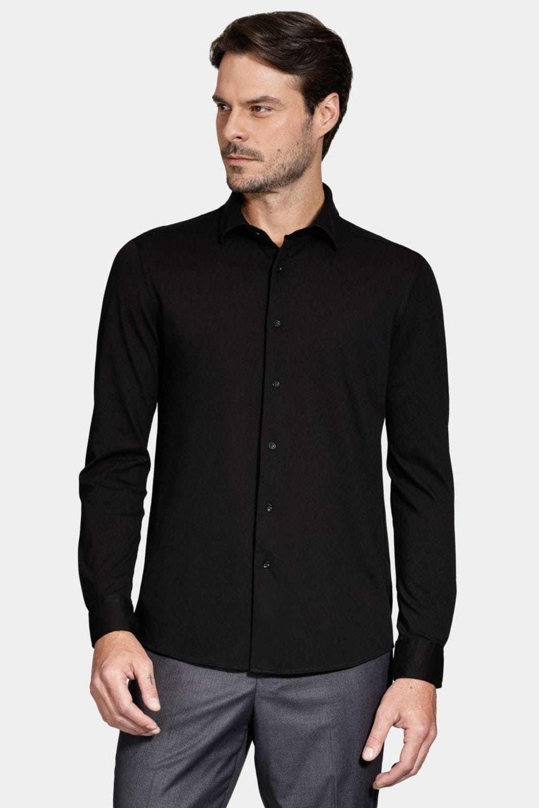 Camisa Aramis Manga Longa Slim Piquet de Malha