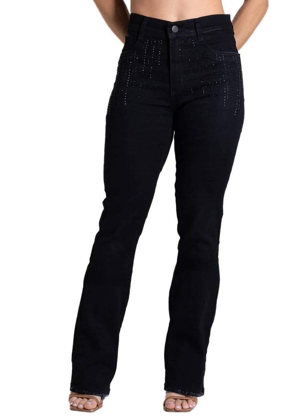 Vista principal Calça Sarja Sawary Boot Cut - 282226 Sawary preto