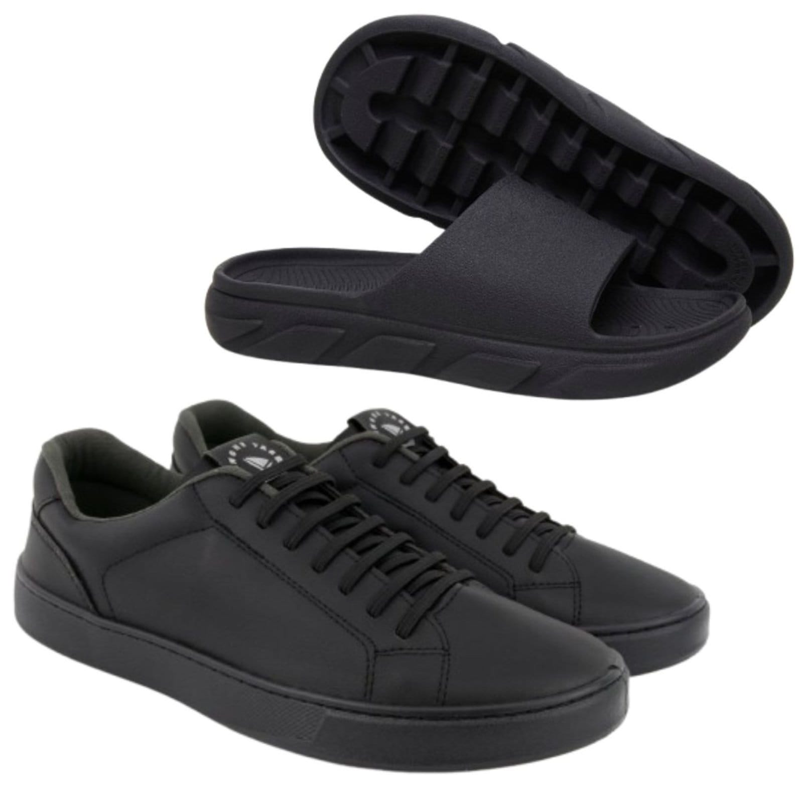 Tênis Casual Masculino Anna Andrade Sapatenis Esporte Fino Kit Chinelo Slide Conforto