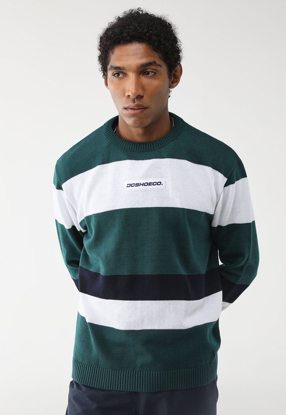 Vista 2 Suéter Tricot DC Shoes Stripes DC Shoes verde