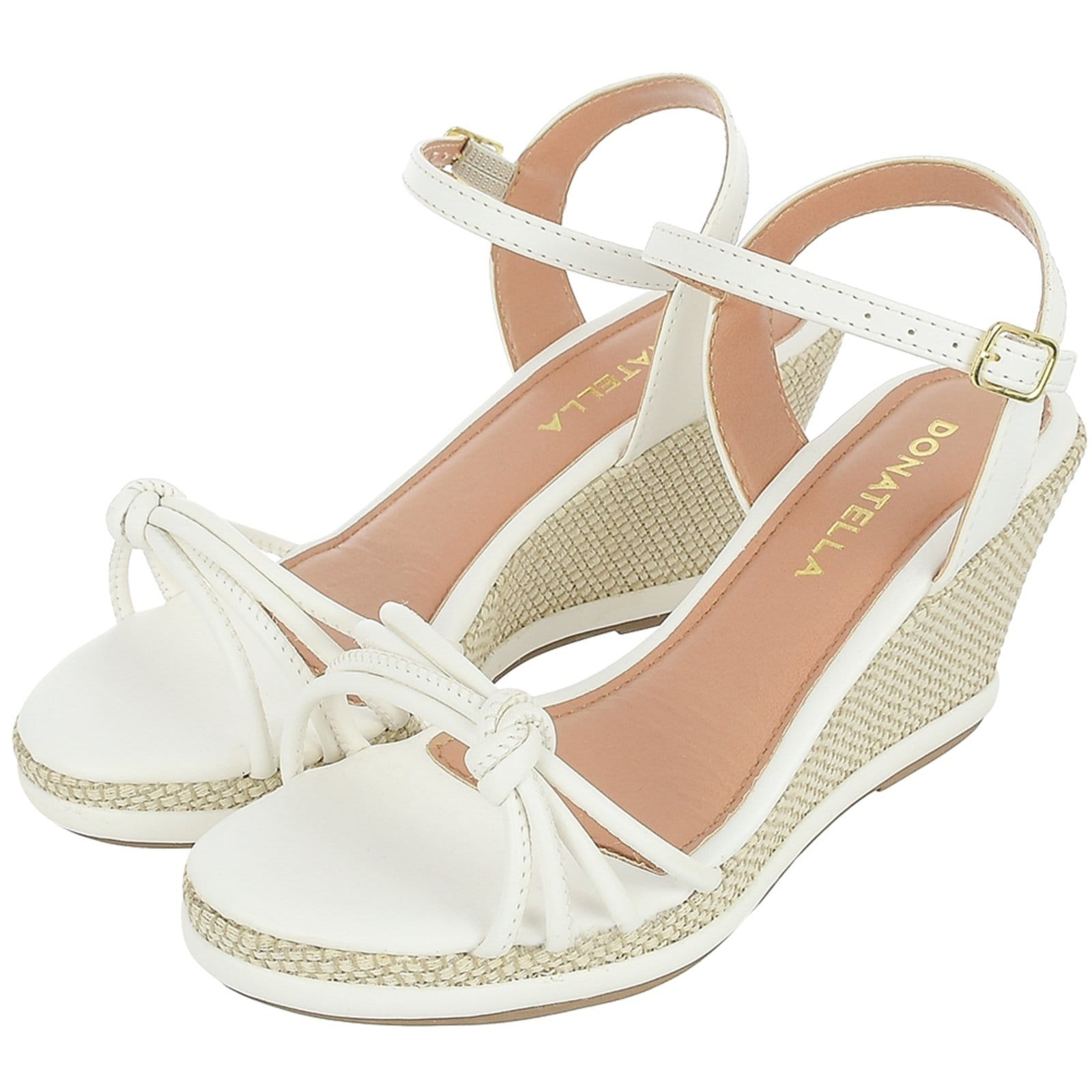 Sandalia Feminina Anabela Donatella Shoes Plataforma Confort Juta Nó