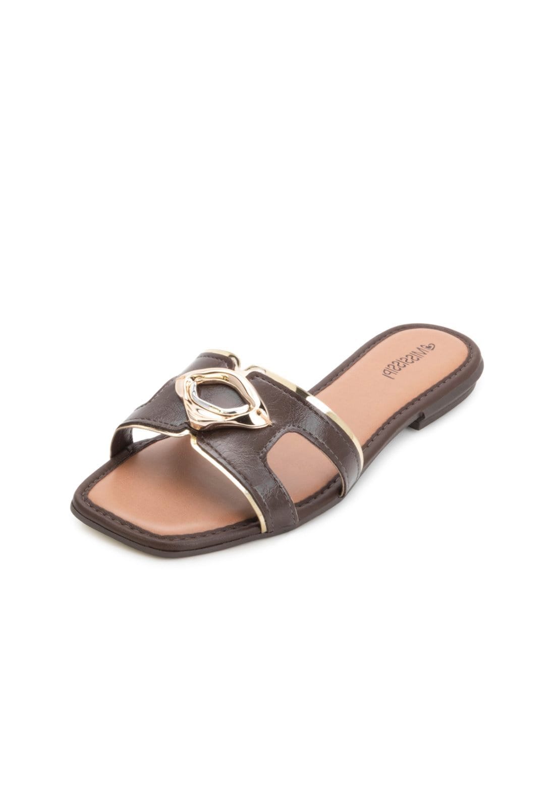Vista principal Sandália Rasteira Mississipi MS25-J0131 MISSISSIPI marrom