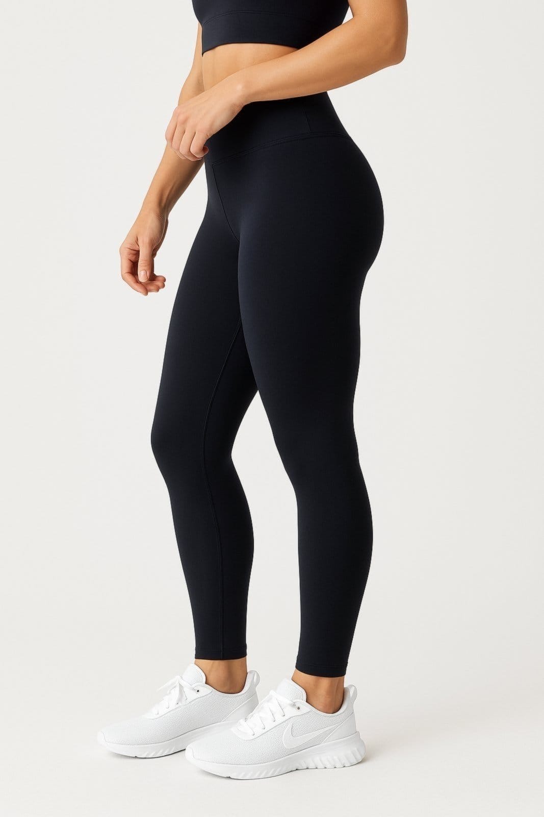 Vista 2 Kit Com 2 Calças Leggings D Bell Outlet Fashion Com Forro Especial Preta D BELL OUTLET FASHION preto