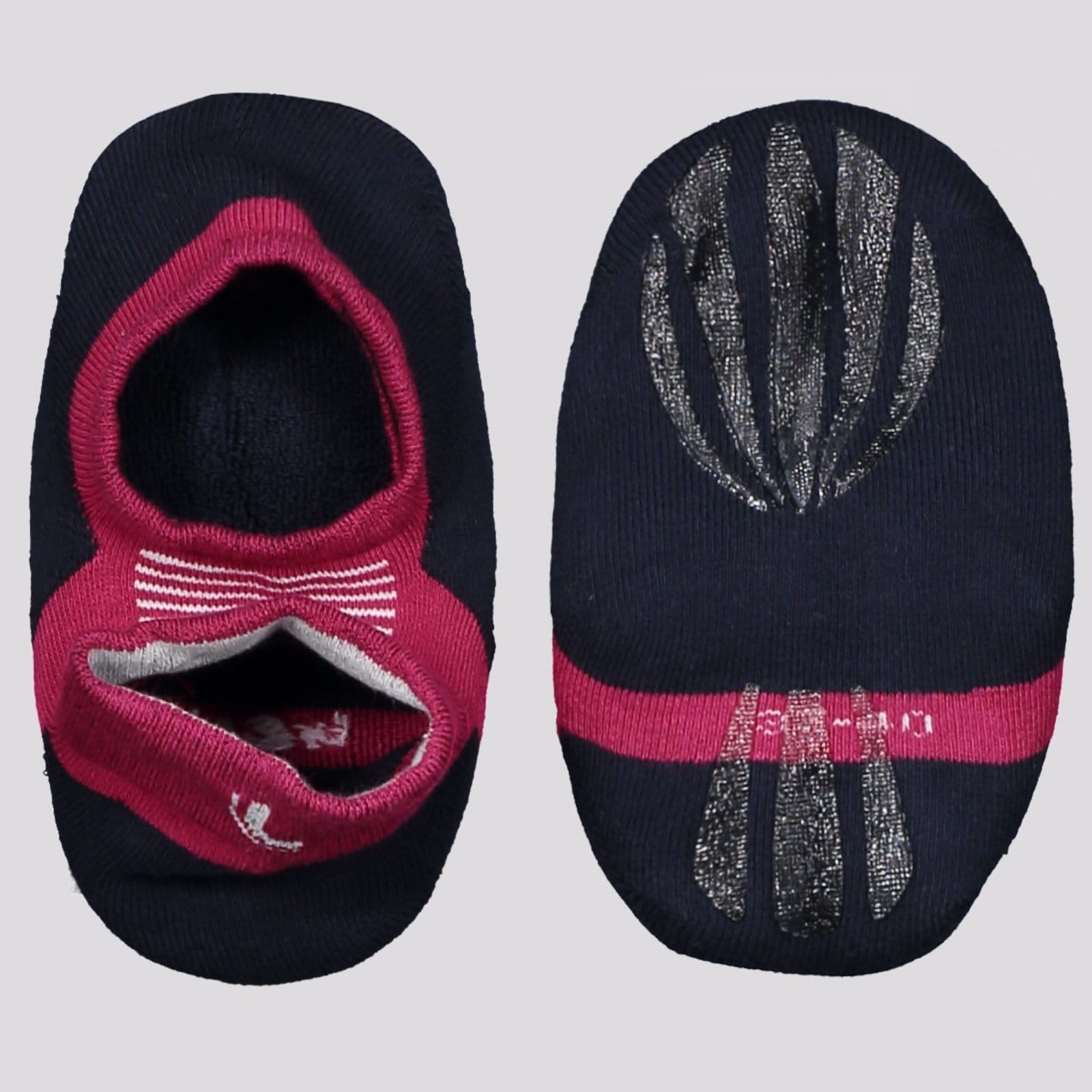 Vista 2 Meia Lupo Performance Sapatilha Pilates Feminina Preta e Vinho Lupo preto