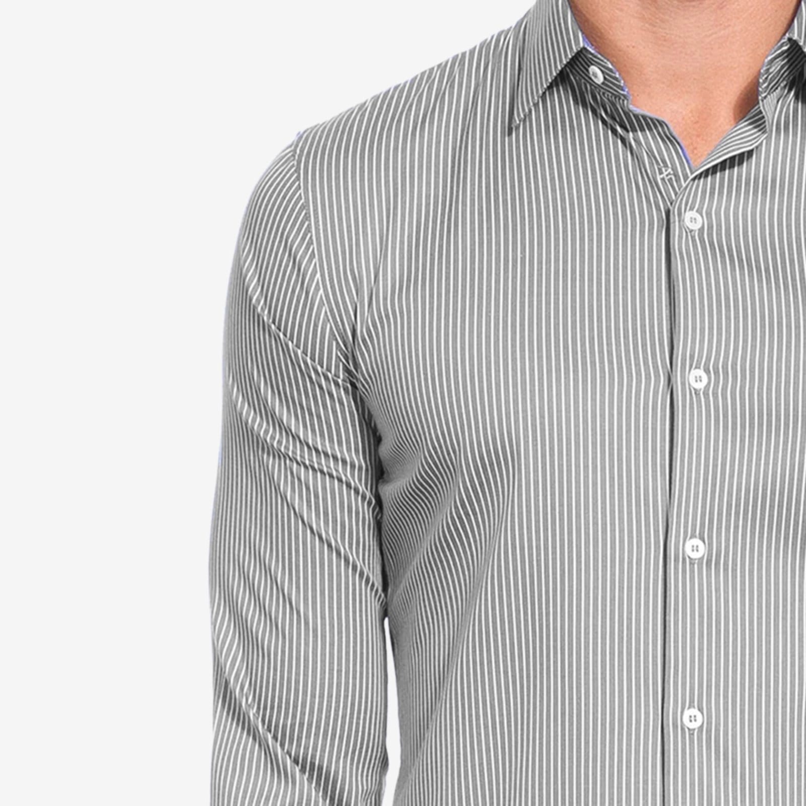 Vista 2 Camisa Nautica Manga Longa Fine Nautica cinza