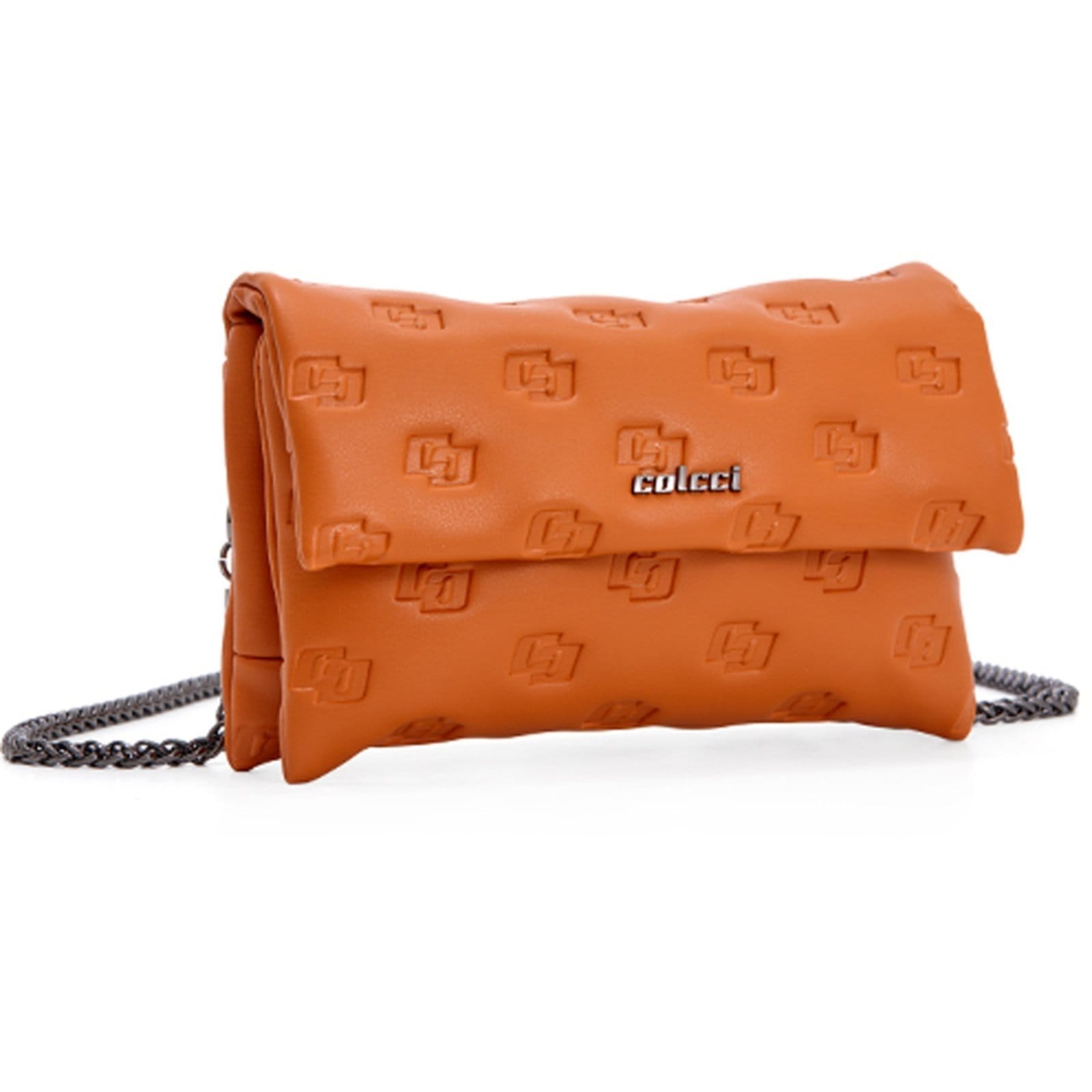 Vista 2 Bolsa Crossbody Colcci Texture Pr25 Feminino Colcci laranja