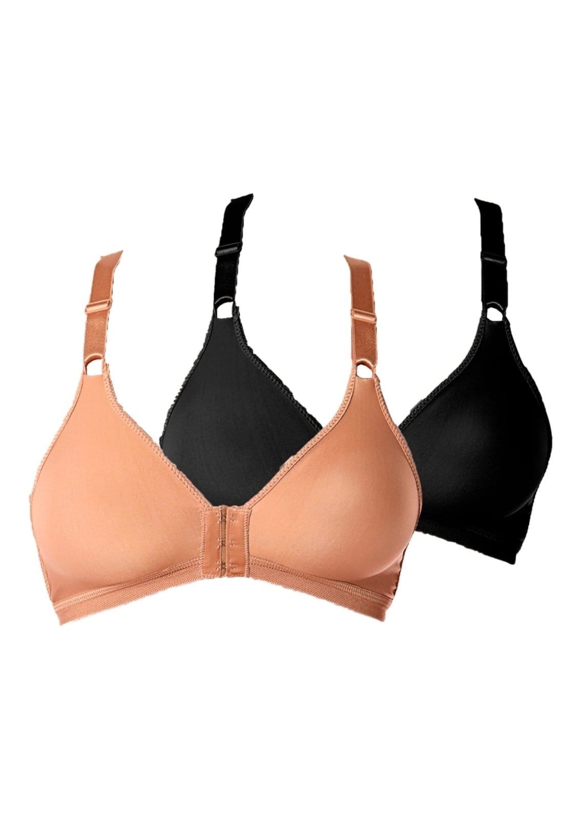 Vista principal Kit com 2 Sutiãs Demillus 61818 Taça B Colorido Demillus bege