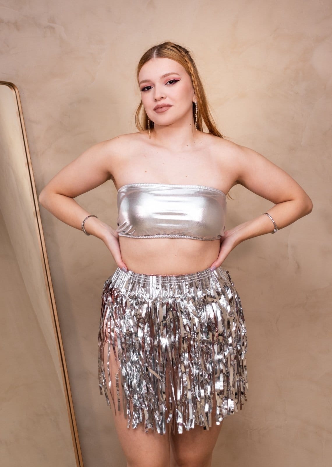 Conjunto Top e Saia fita metalizado Jully Cia do Vestido - 2