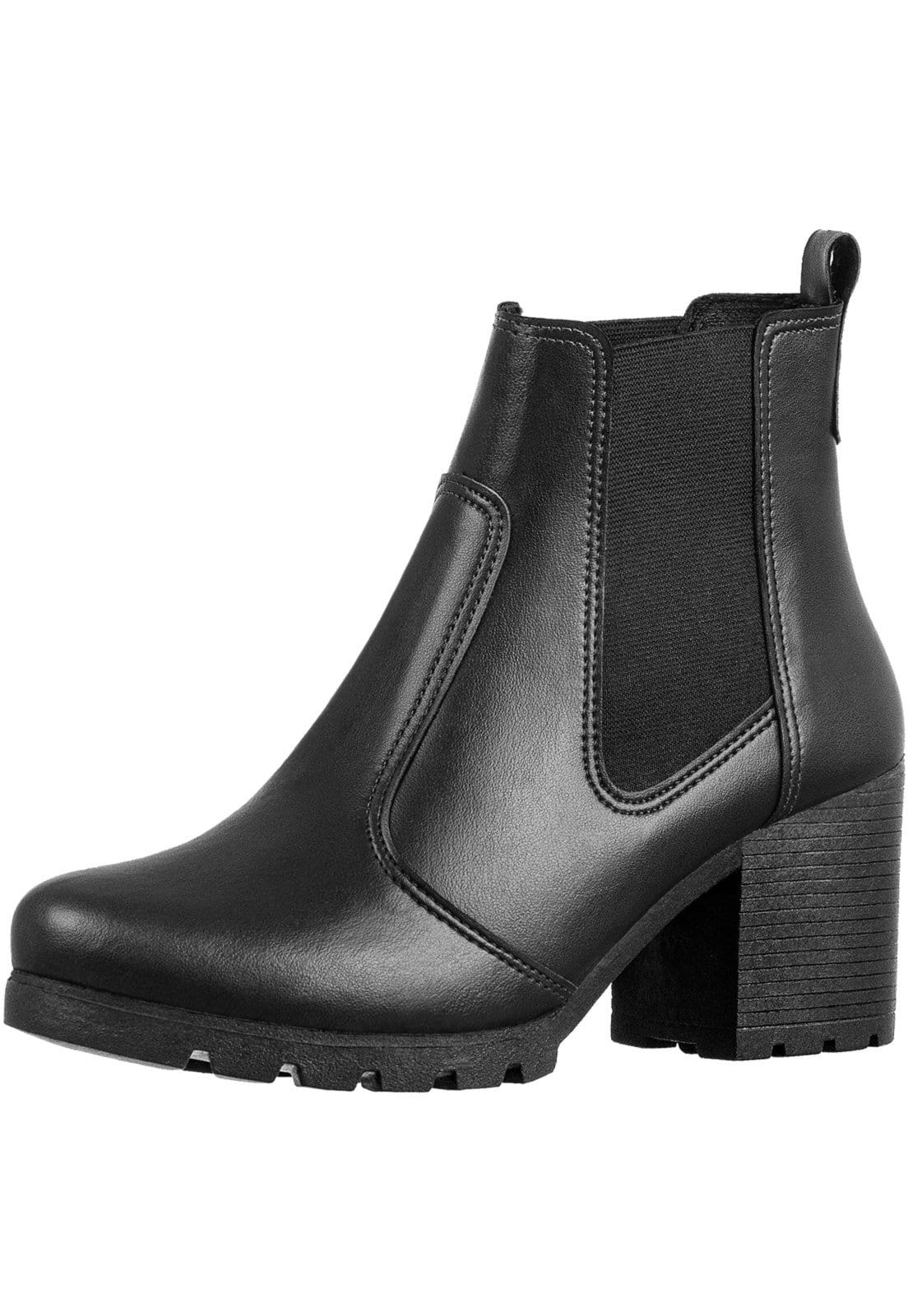 Vista principal Bota Chelsea GiGiL Salto Médio Tratorado Gigil preto