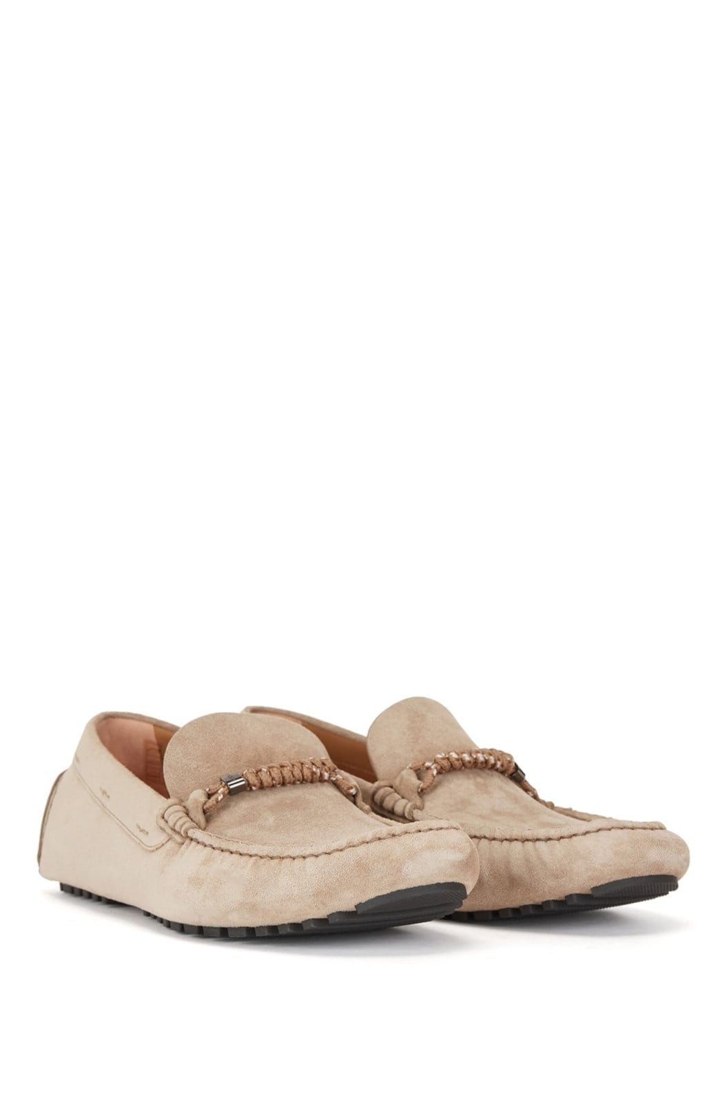 Mocassim De Camurça Com Acabamento Em Cordão