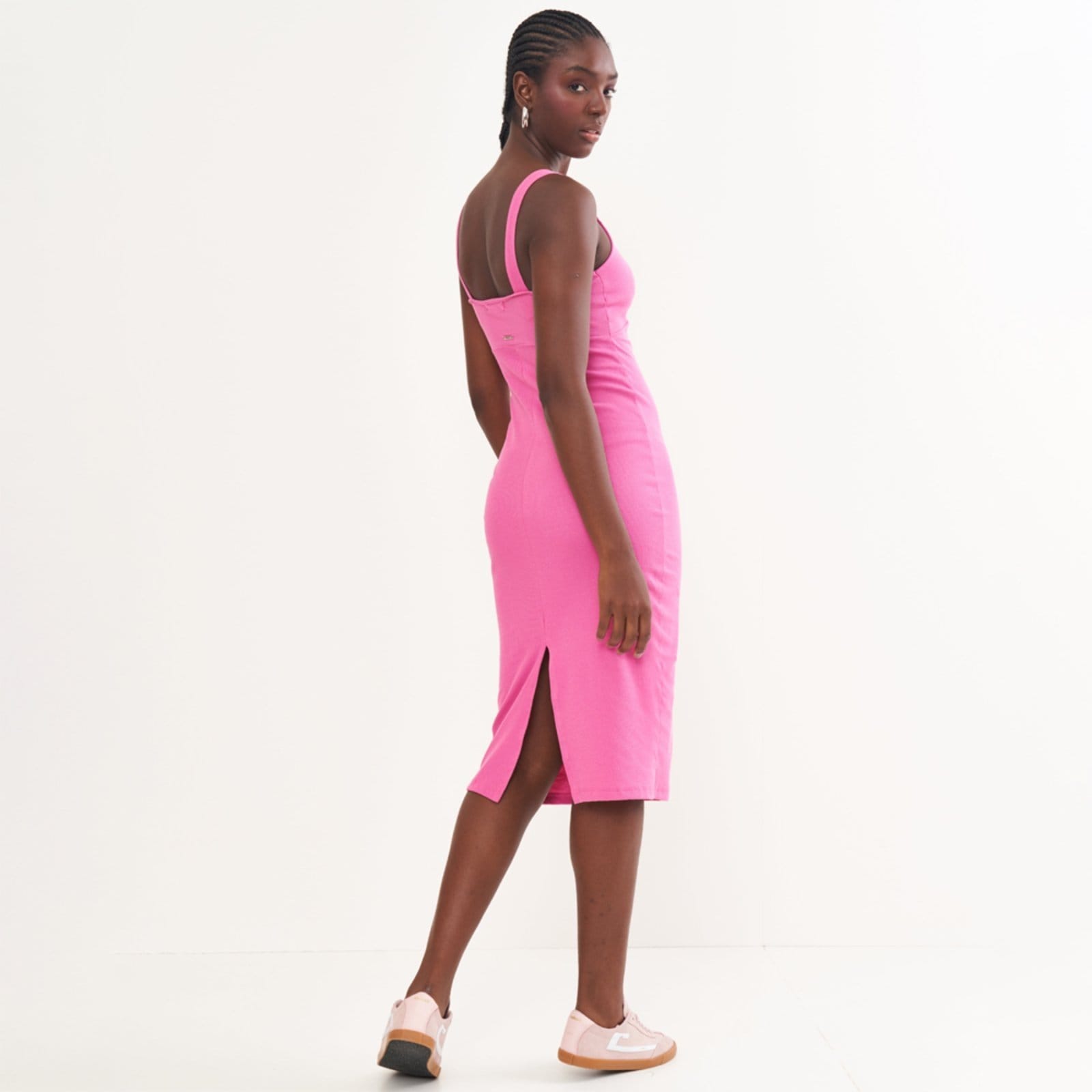 Vista 2 Vestido Mid Colcci Alça Pr26 Mon Amour Feminino Colcci rosa