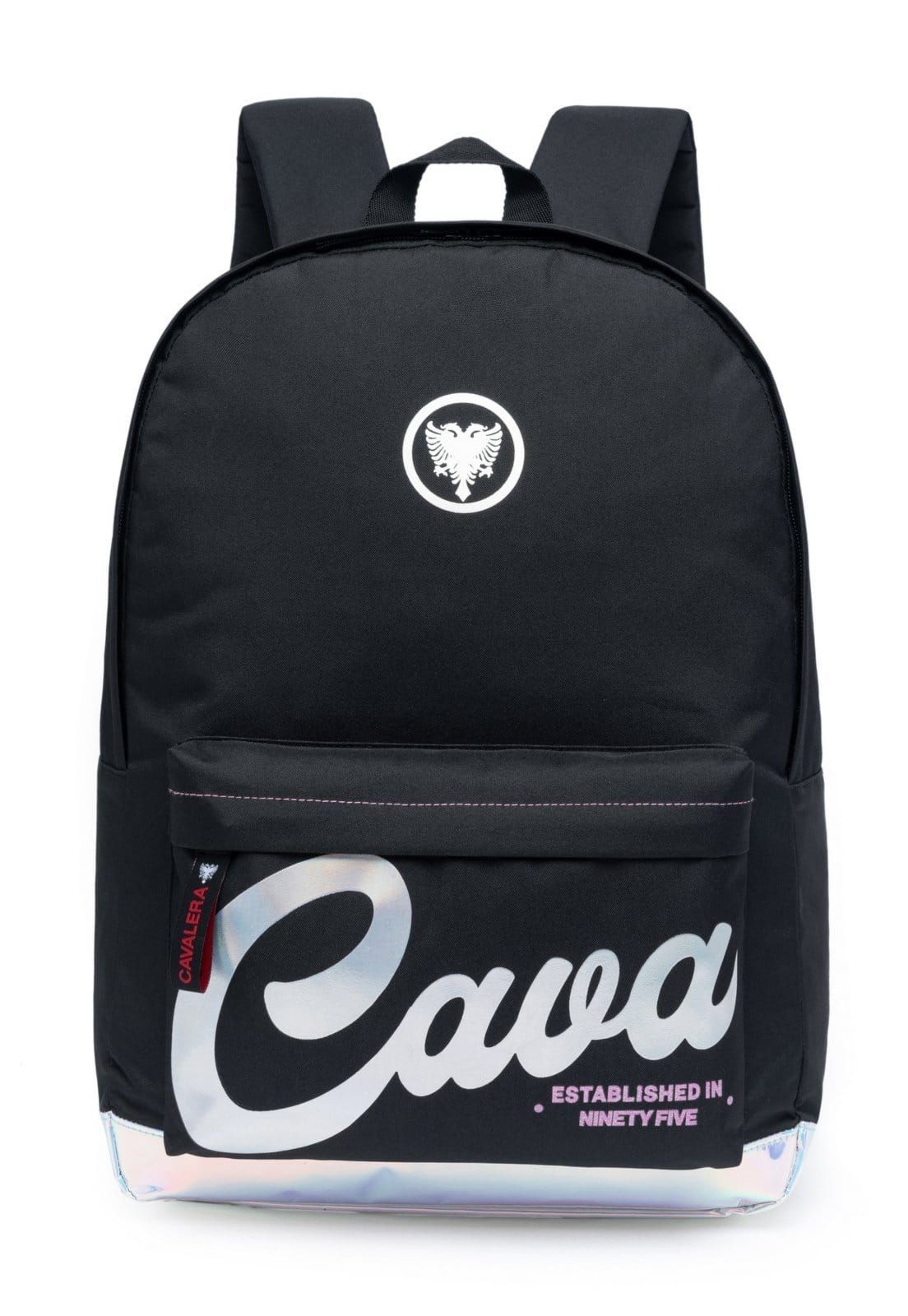 Vista principal Mochila Escolar Feminina Cavalera Casual Moderna Espaçosa Cavalera preto