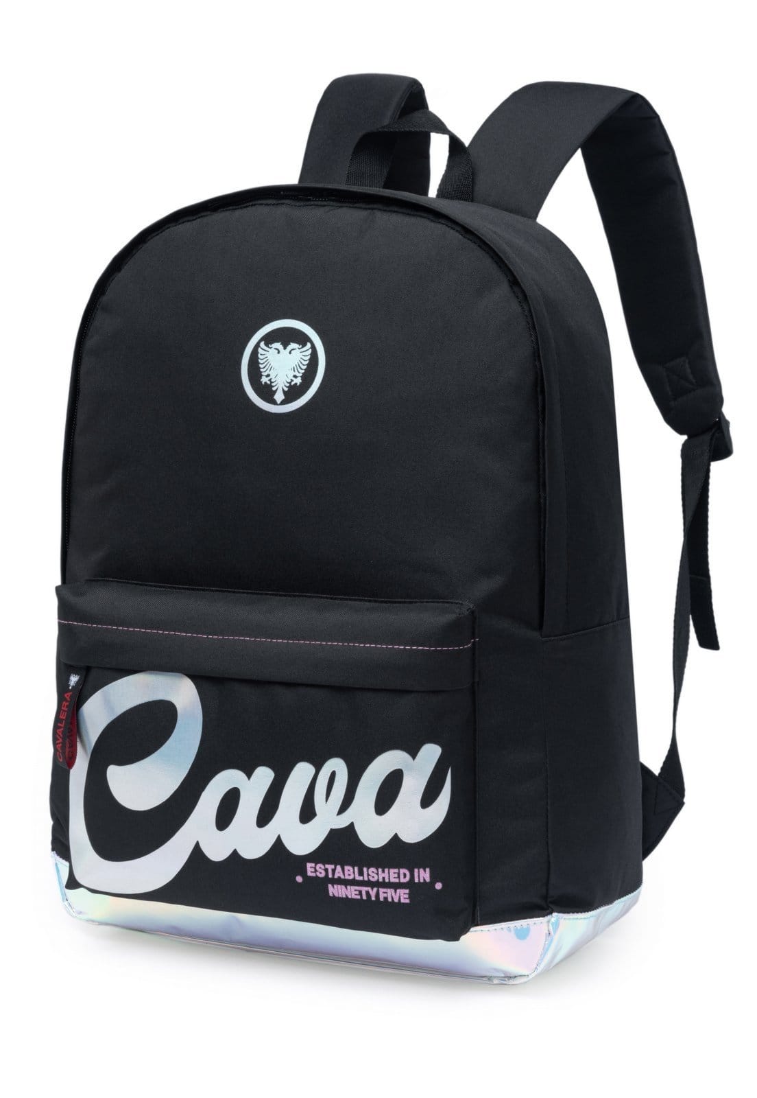 Vista 2 Mochila Escolar Feminina Cavalera Casual Moderna Espaçosa Cavalera preto