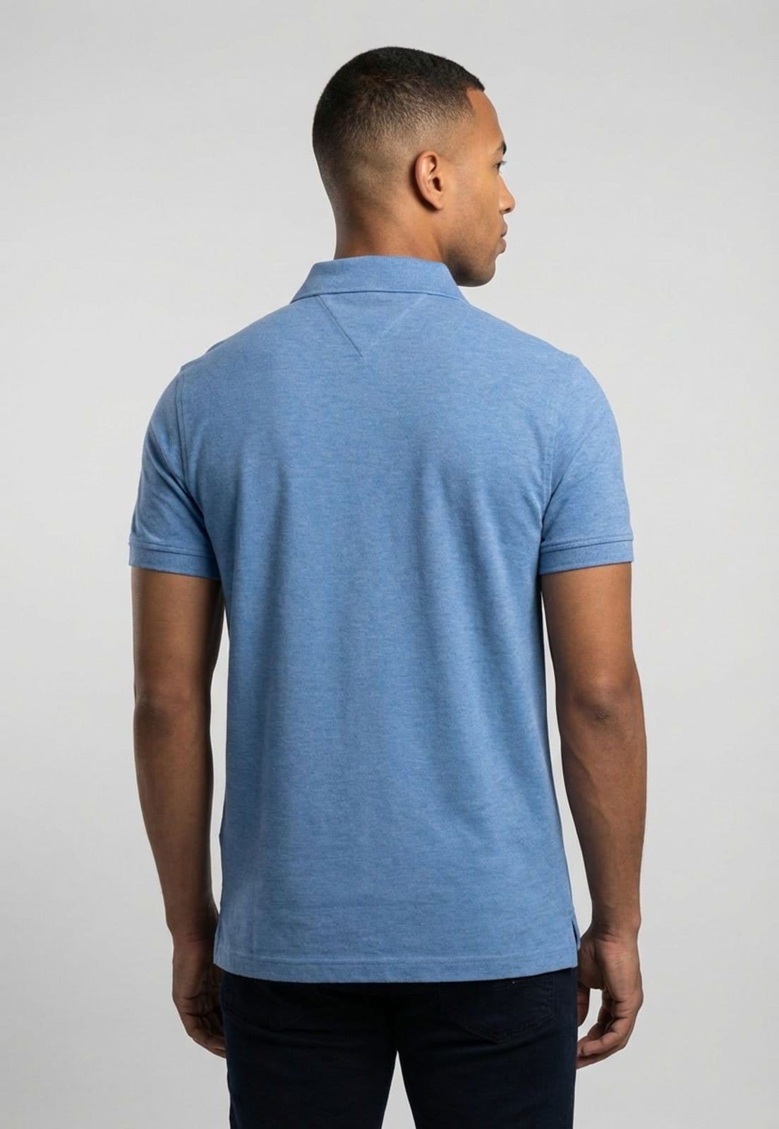 Vista 2 Camisa Polo Masculina Tommy Hilfiger IM 1985 Regular Tommy Hilfiger azul