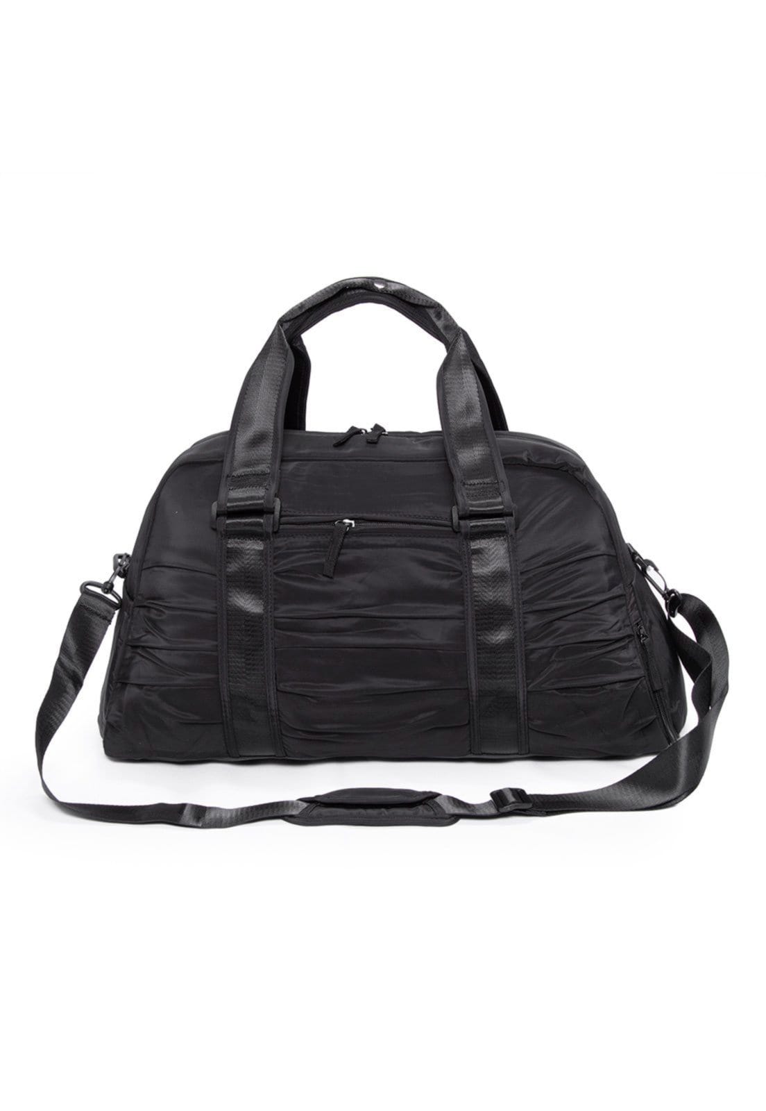 Vista principal Bolsa Transversal Feminina Academia Viagem Espaçosa Reforçada Madami preto