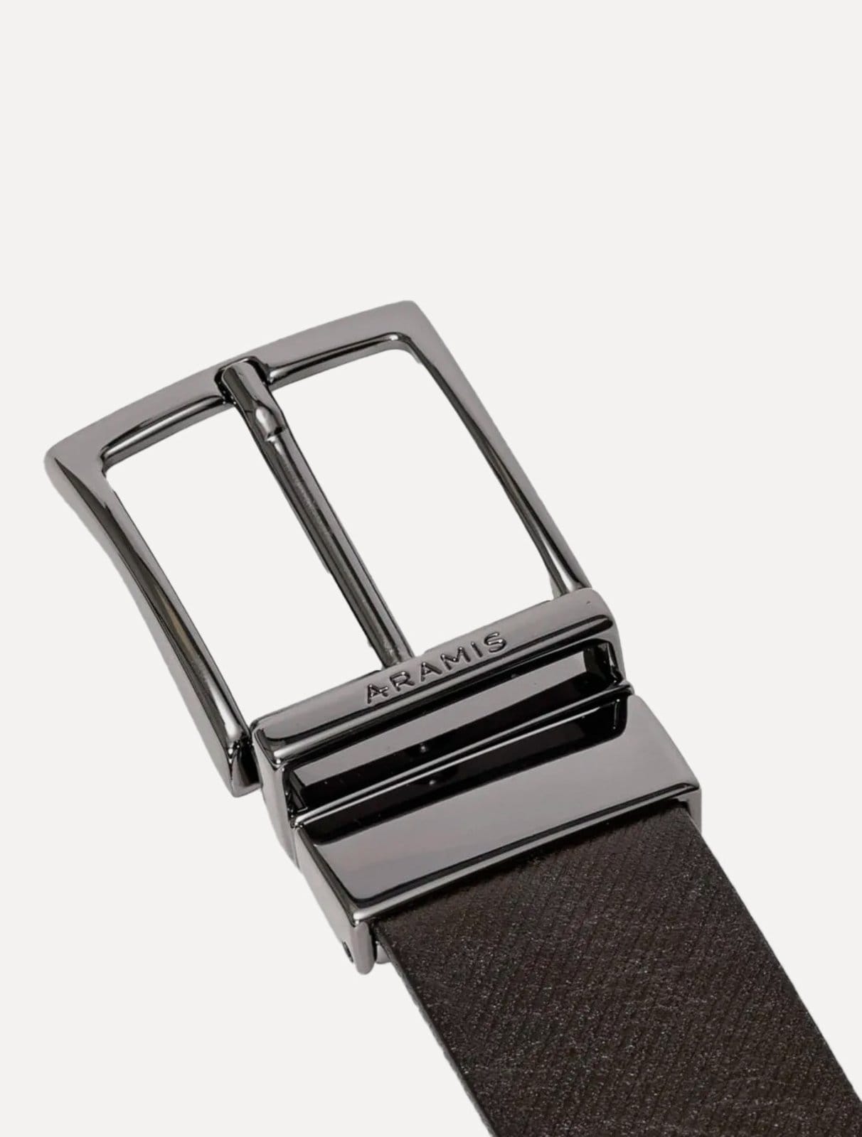 Vista 2 Cinto Aramis Masculino Dupla Face Lines Marrom Preto Aramis café