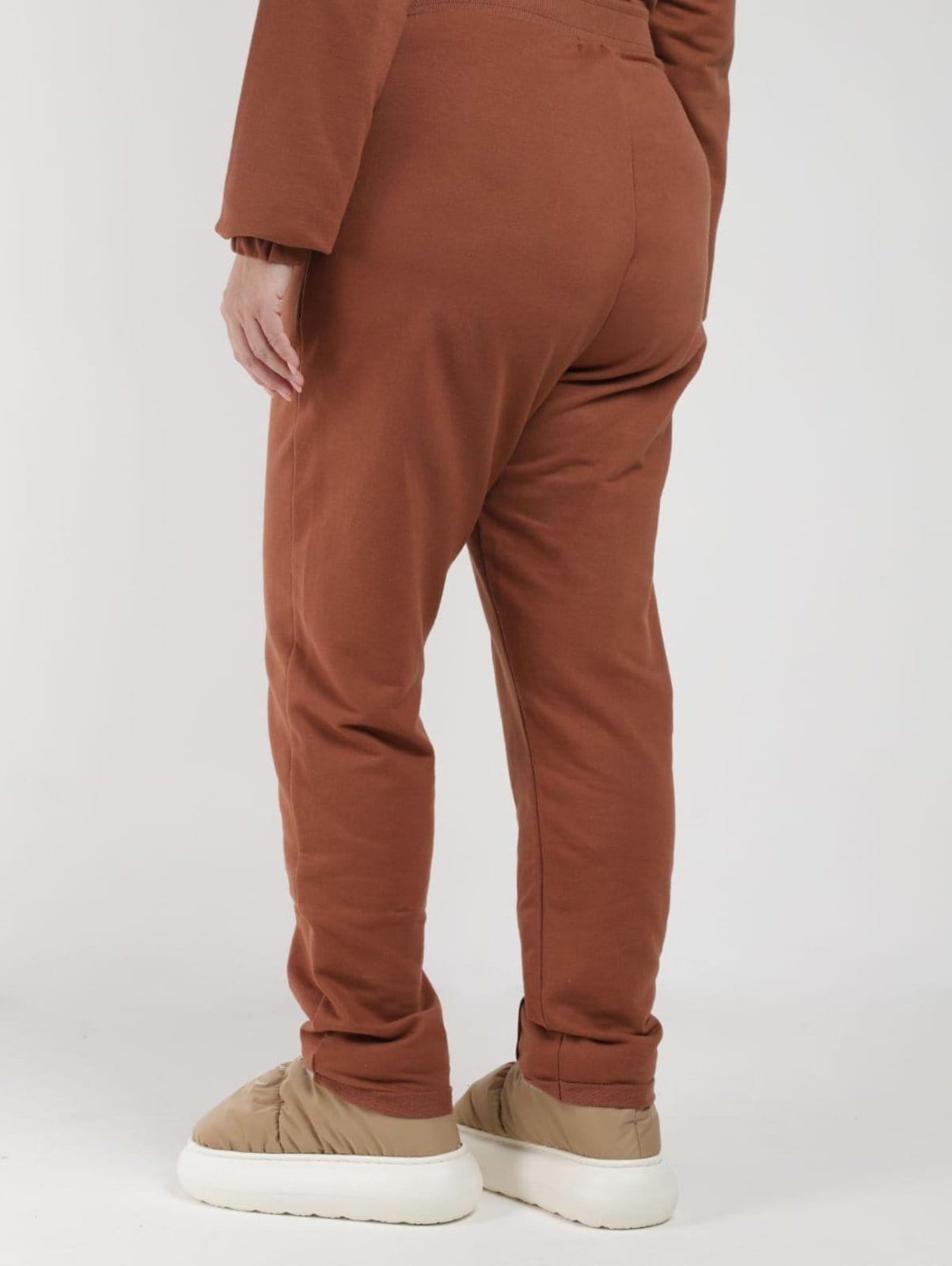 Vista 2 Calça Moletinho Reta Autentique Plus Size Feminina Autentique marrom