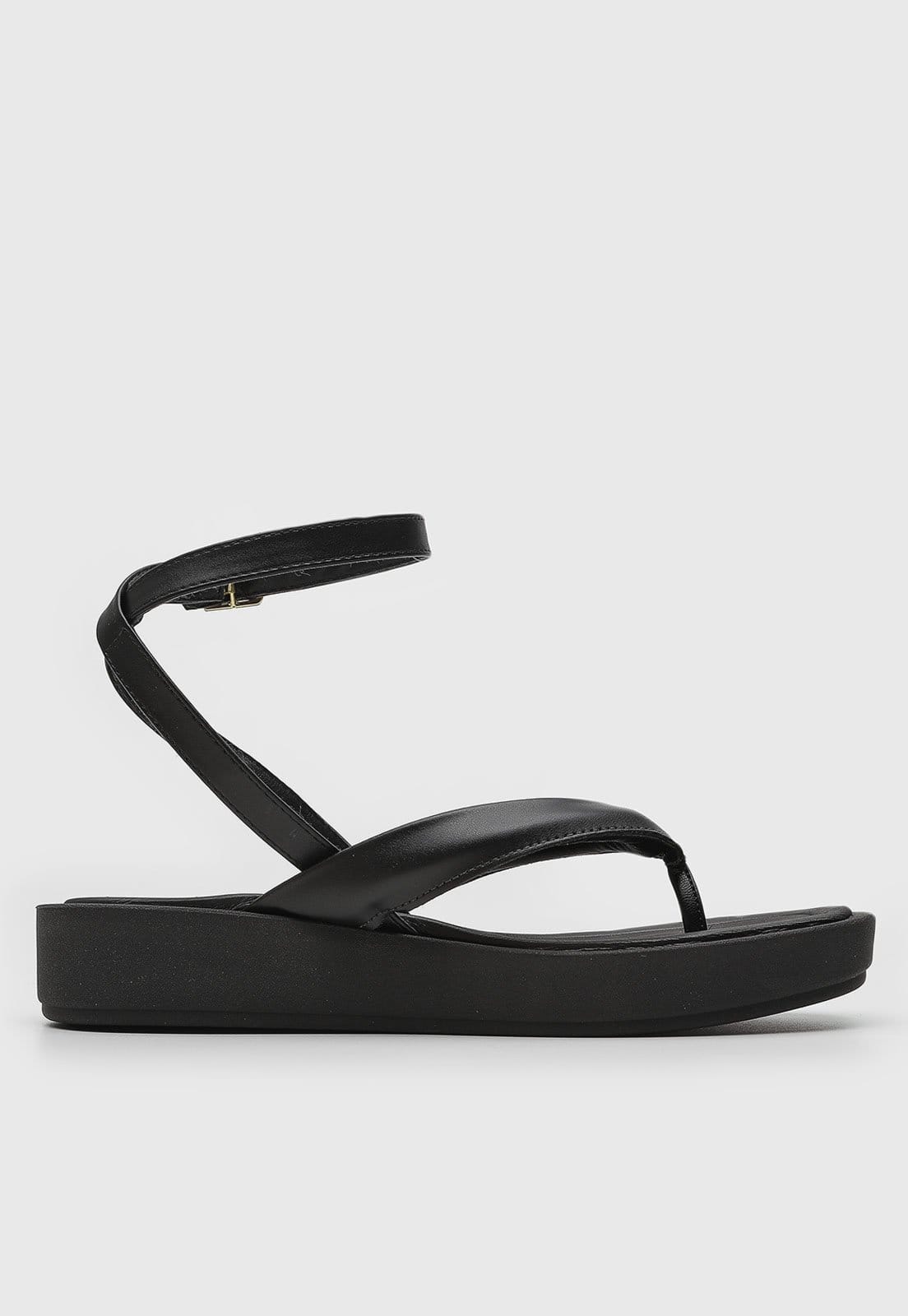 Vista 2 Sandália Feminina Beira Rio Plataforma Baixa Preta BEIRA RIO preto