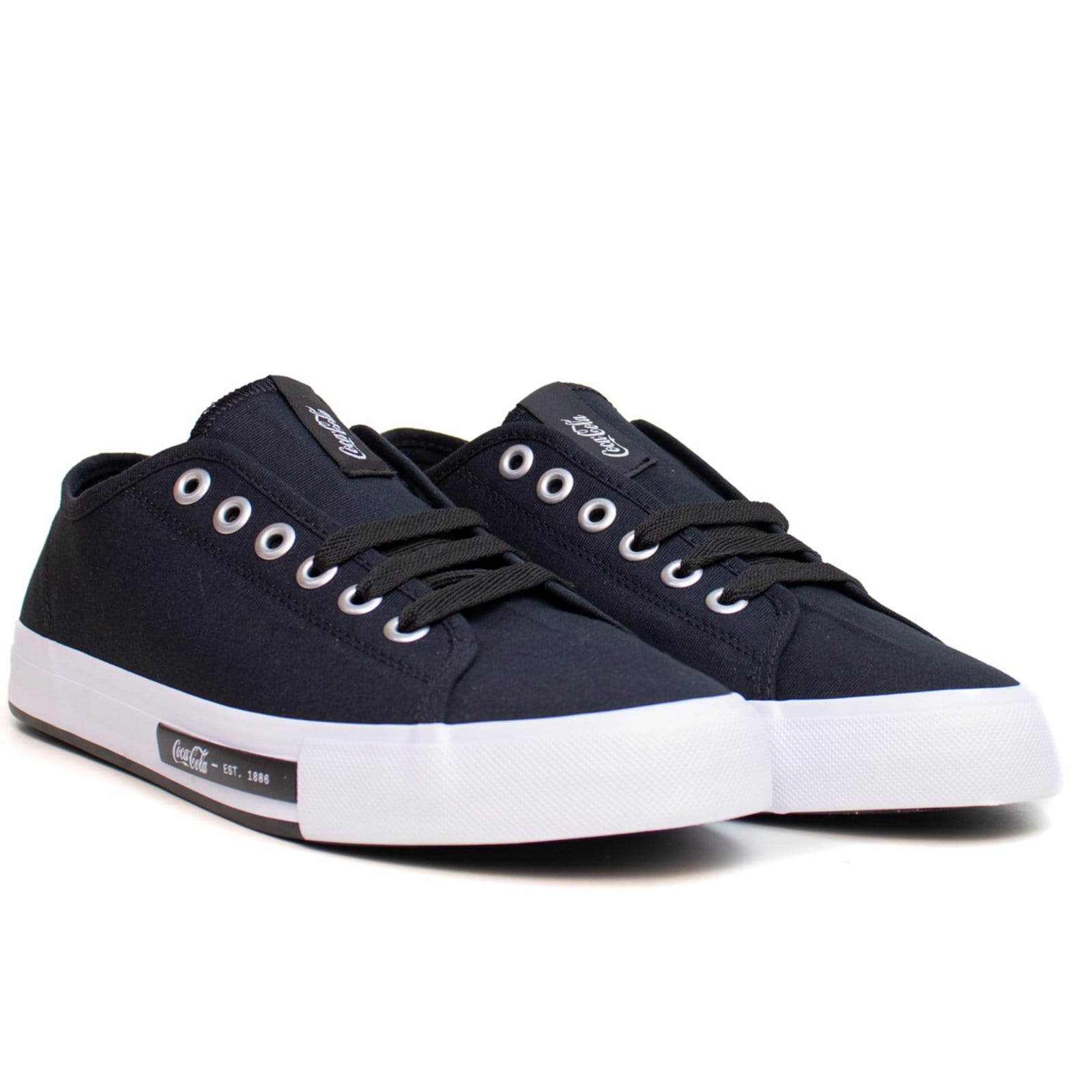 Vista 2 Tênis Coca Cola Daytona Classic Canvas Masculino Coca-Cola preto