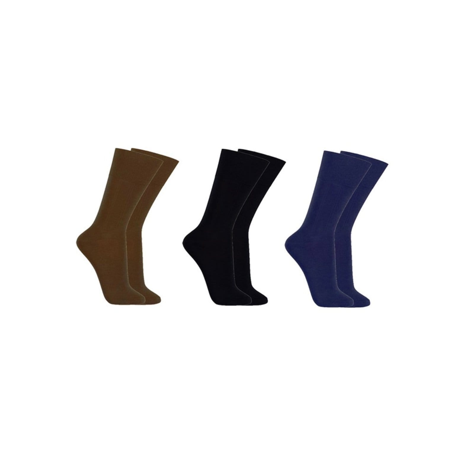 Vista principal Kit Com 3 Pares de Meias Sociais Microfibra - Sortido Colorido QLC SPORT multicolorido