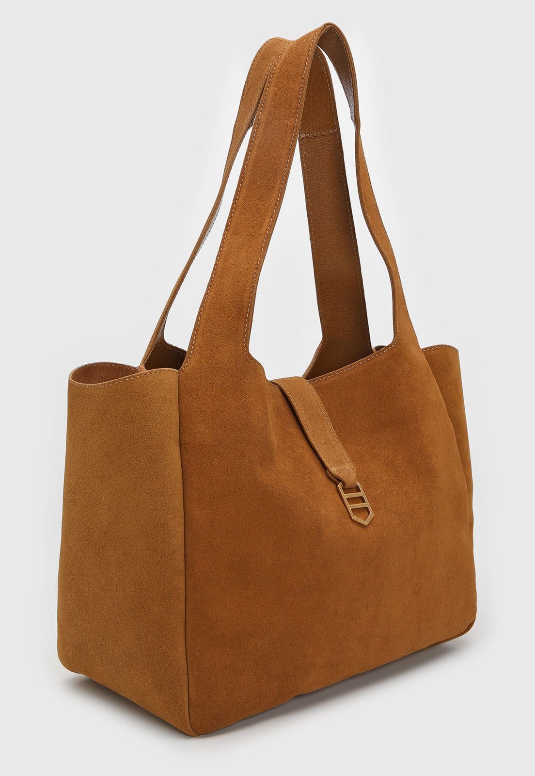 Vista 2 Bolsa Feminina com Necessaire Arezzo Grande Alça Longa Caramelo Arezzo marrom