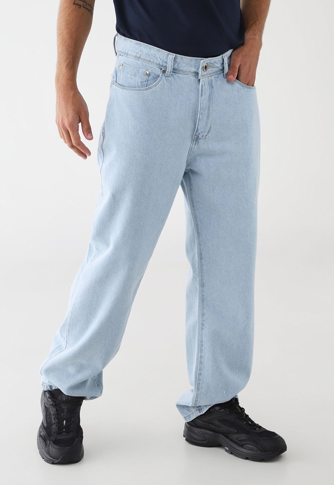 Vista principal Calça Jeans Masculina Hang Loose Regular Cottom Claro Hang Loose azul