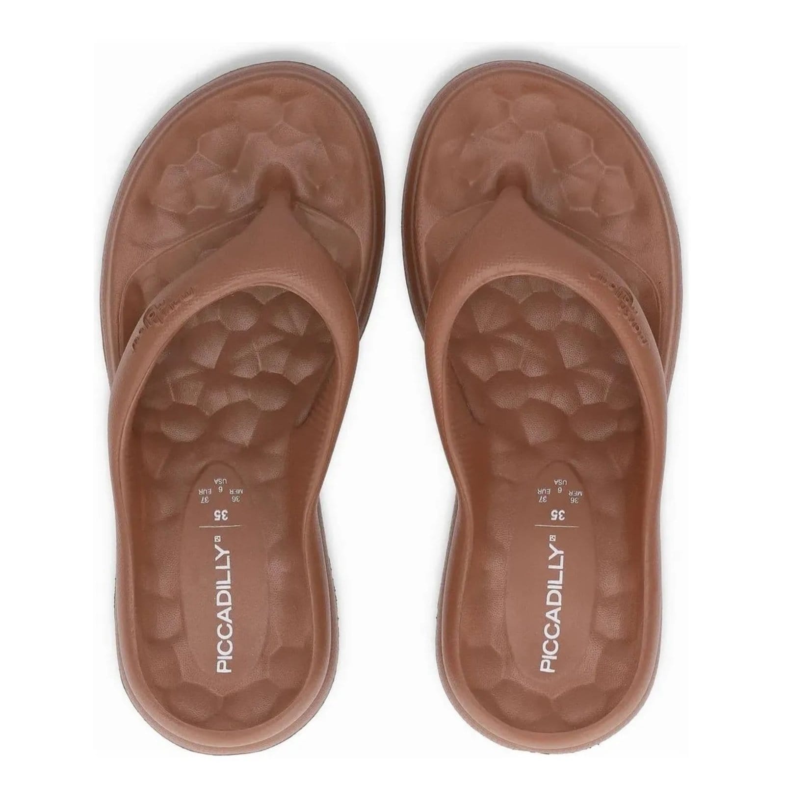 Vista 2 Chinelo Piccadilly Marshmallow Super Leve Nuvem Impacto Conforto Chocolate Piccadilly marrom