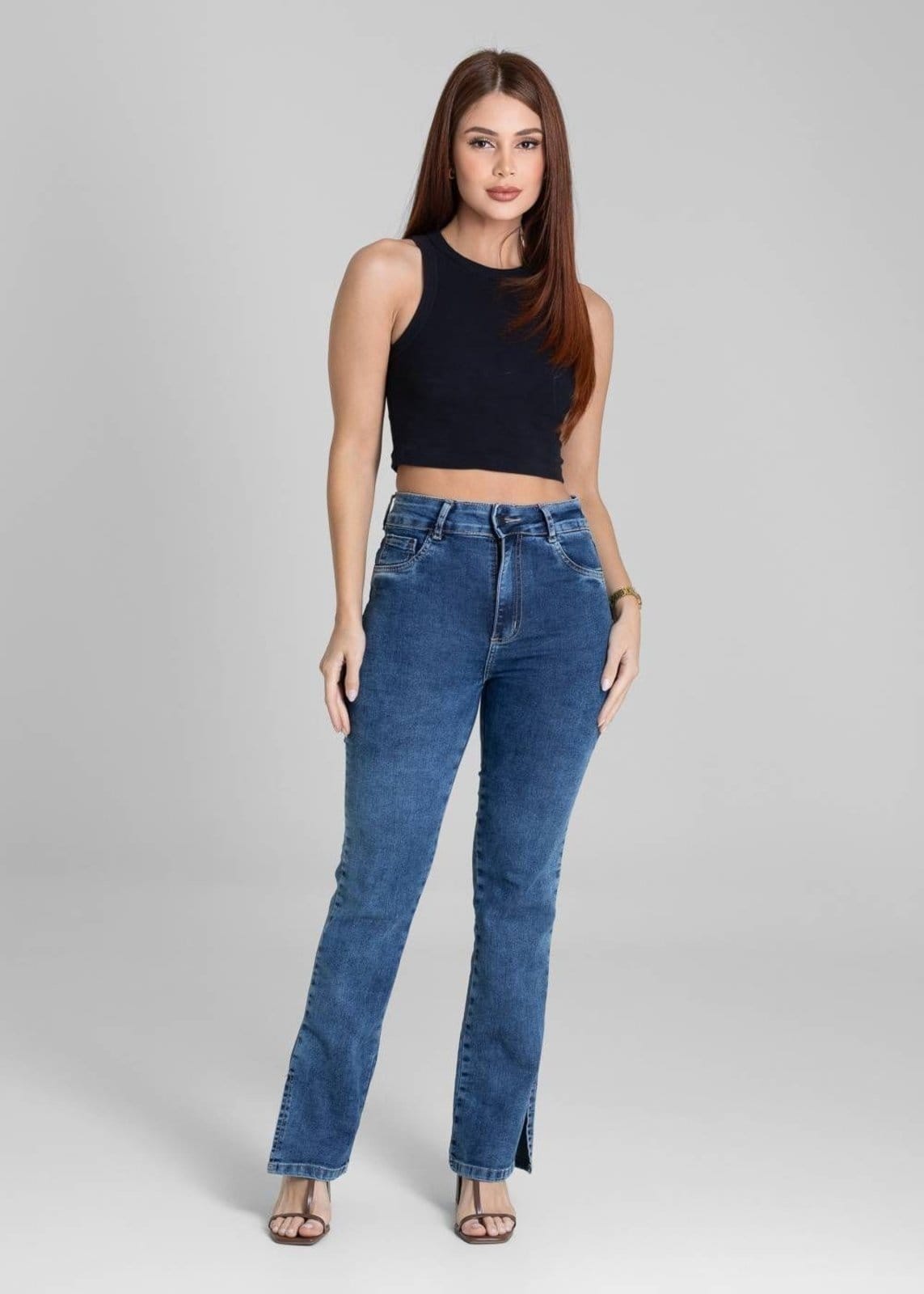 Vista 2 Calça Jeans Sawary Reta - 281640 Sawary azul