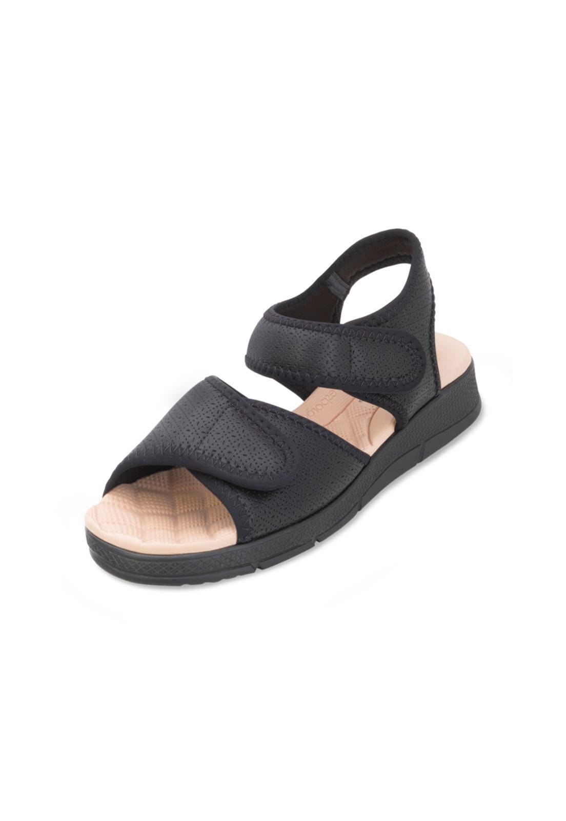 Vista principal Sandália Papete Piccadilly PD24-57100 Preto-Nude Piccadilly preto nude