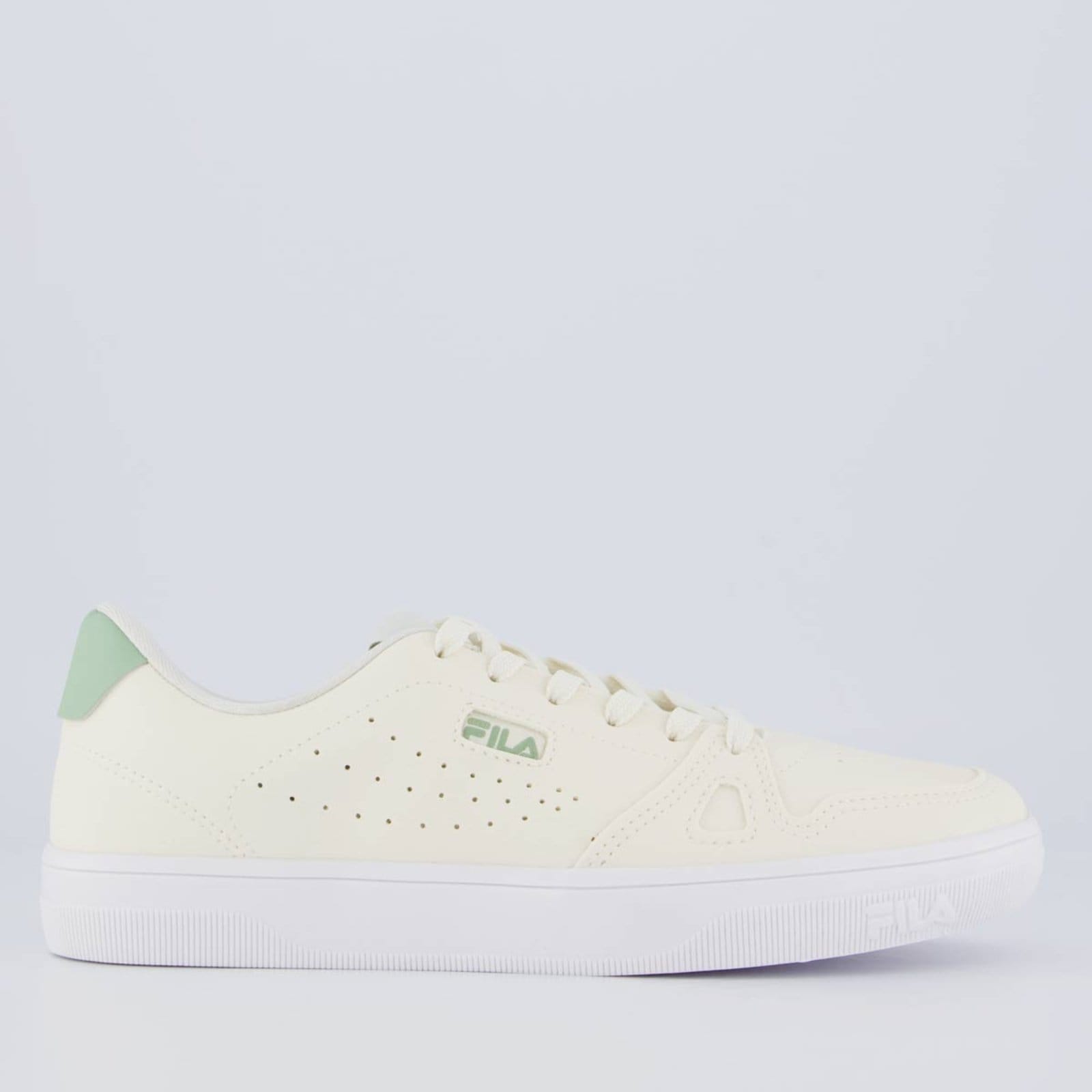 Vista principal Tênis Fila Daily Feminino Bege e Verde Fila bege verde