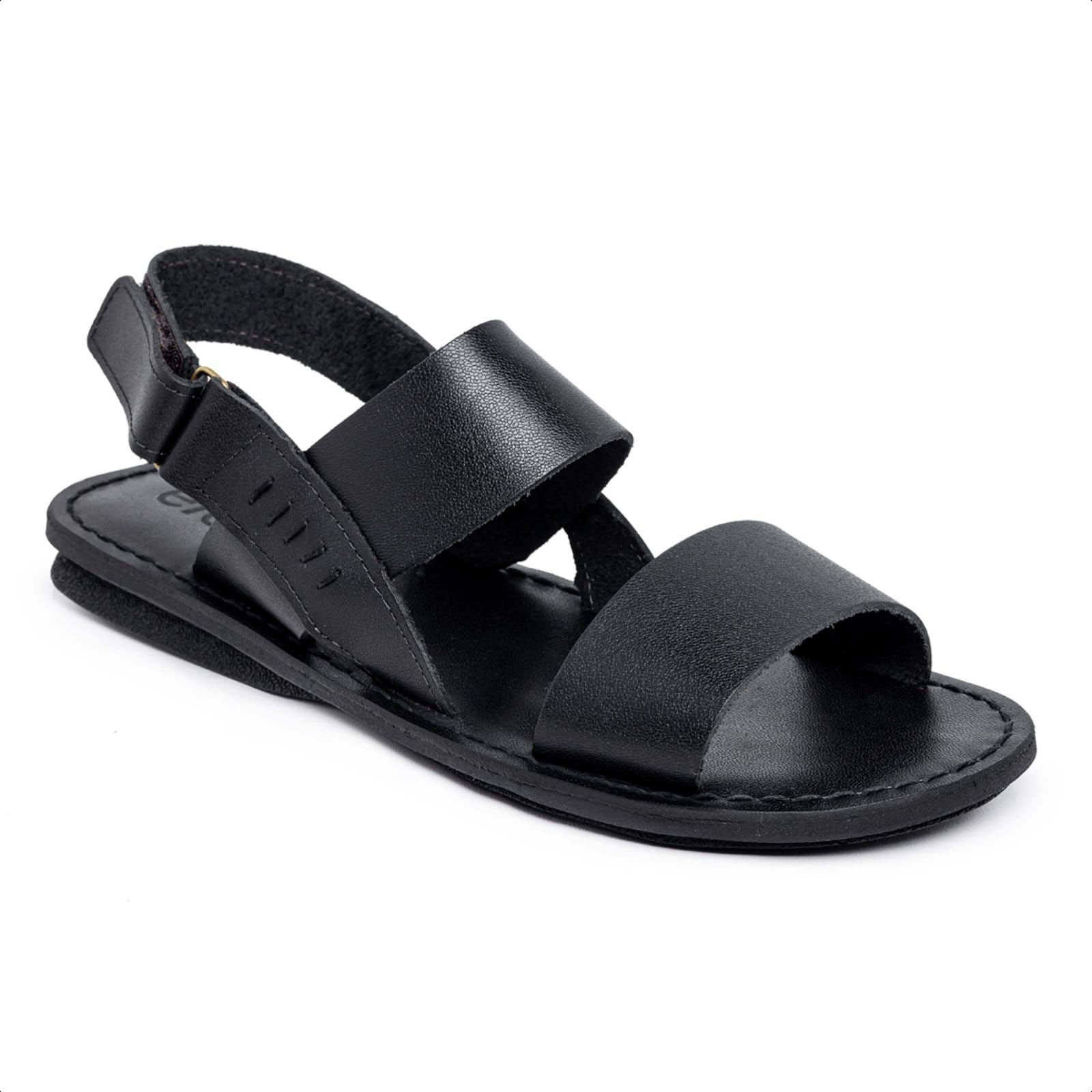 Sandália Masculina Couro Estilosa Ortopédico Ergonômica Ultra Leve Resistente