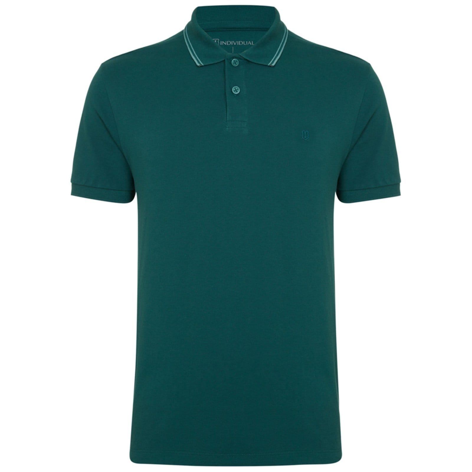 Vista principal Camisa Polo Individual Basic Slim Pr26 Masculino Individual verde