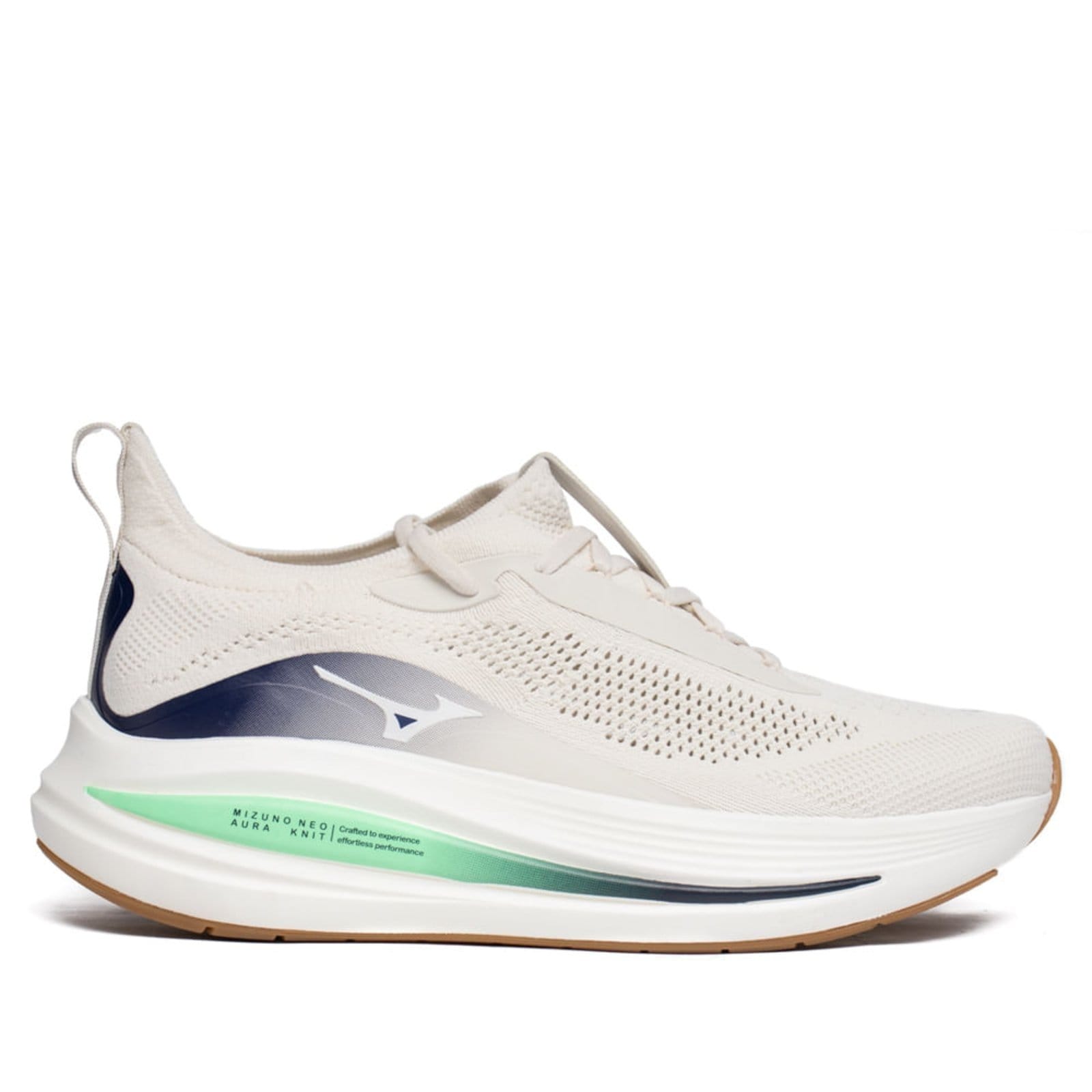 Tênis Masculino Mizuno Neo Aura Knit Off White/Marinho