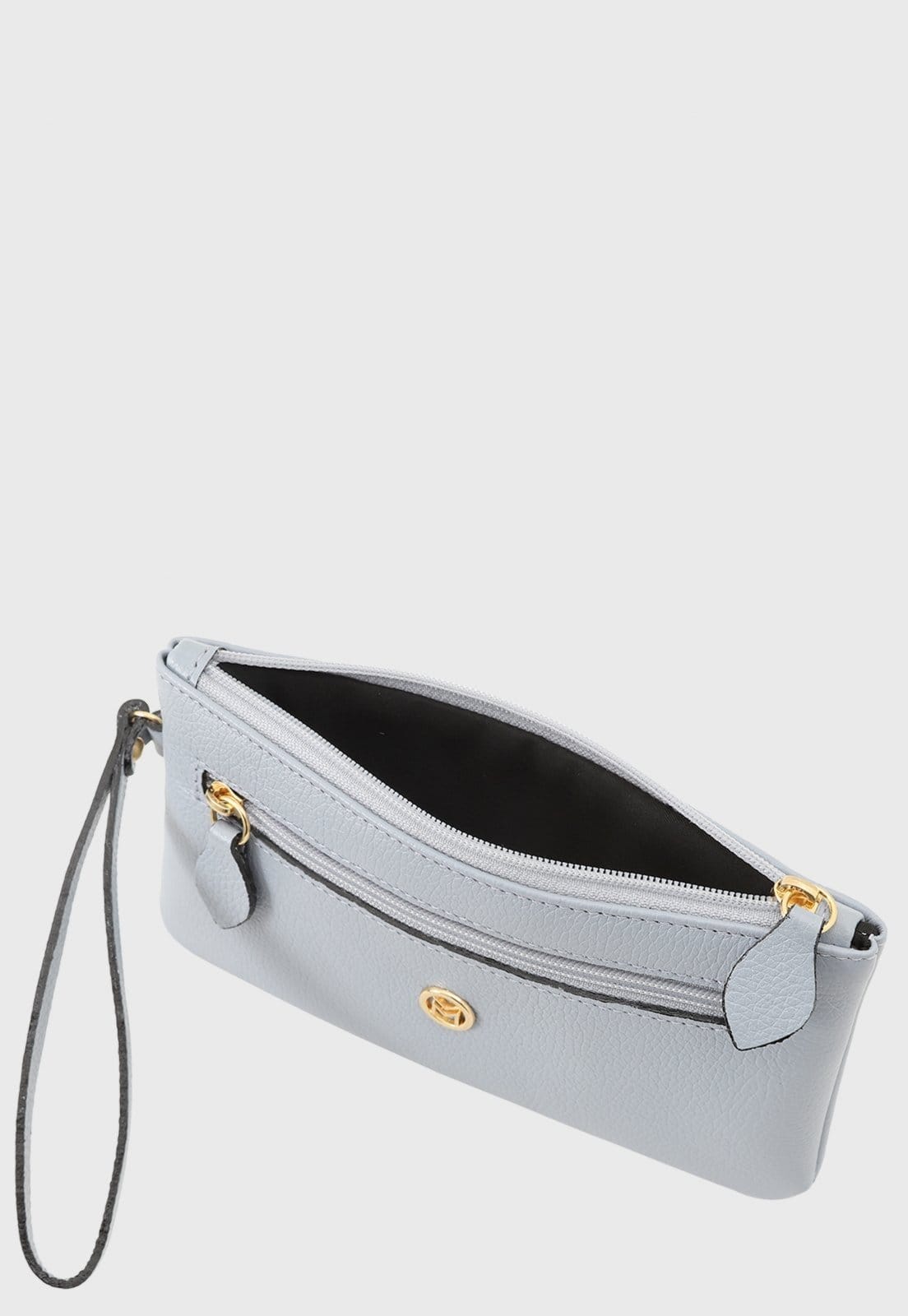 Vista 2 Bolsa Carteira Clutch Couro Mariart 611 Mariart azul